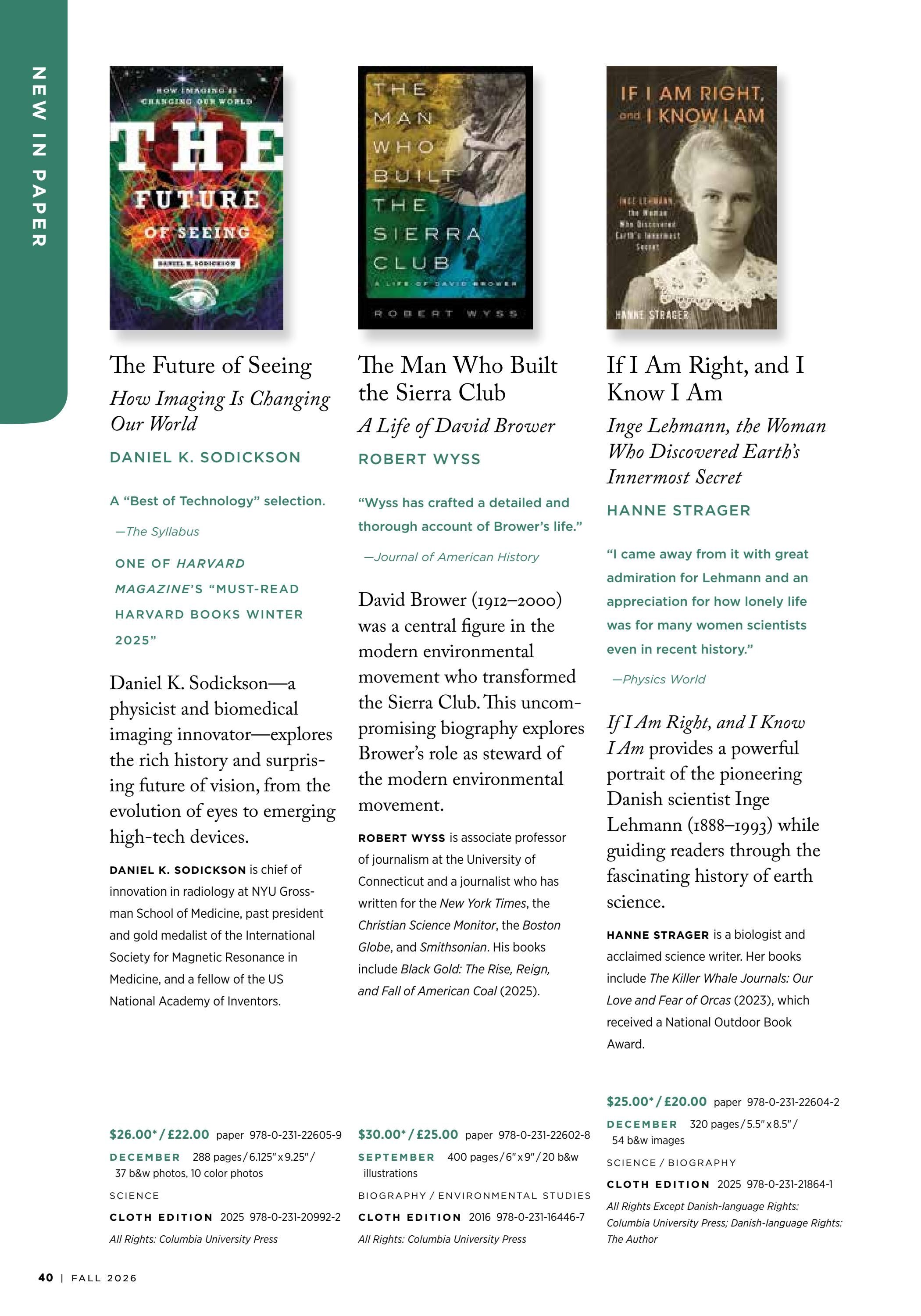 Columbia University Press Fall Catalog Weekly Ad January 1 - December 31, 2026