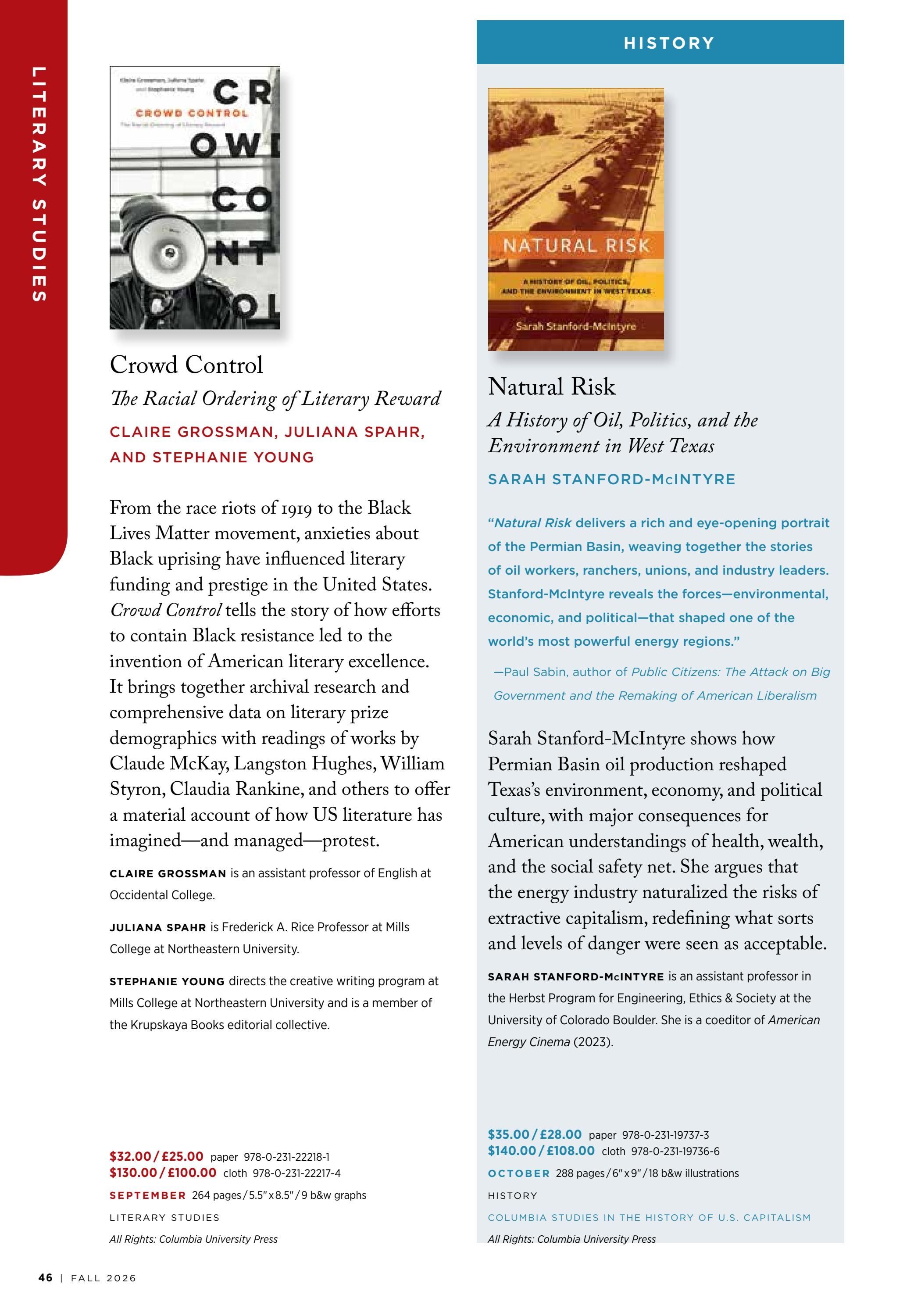Columbia University Press Fall Catalog Weekly Ad January 1 - December 31, 2026