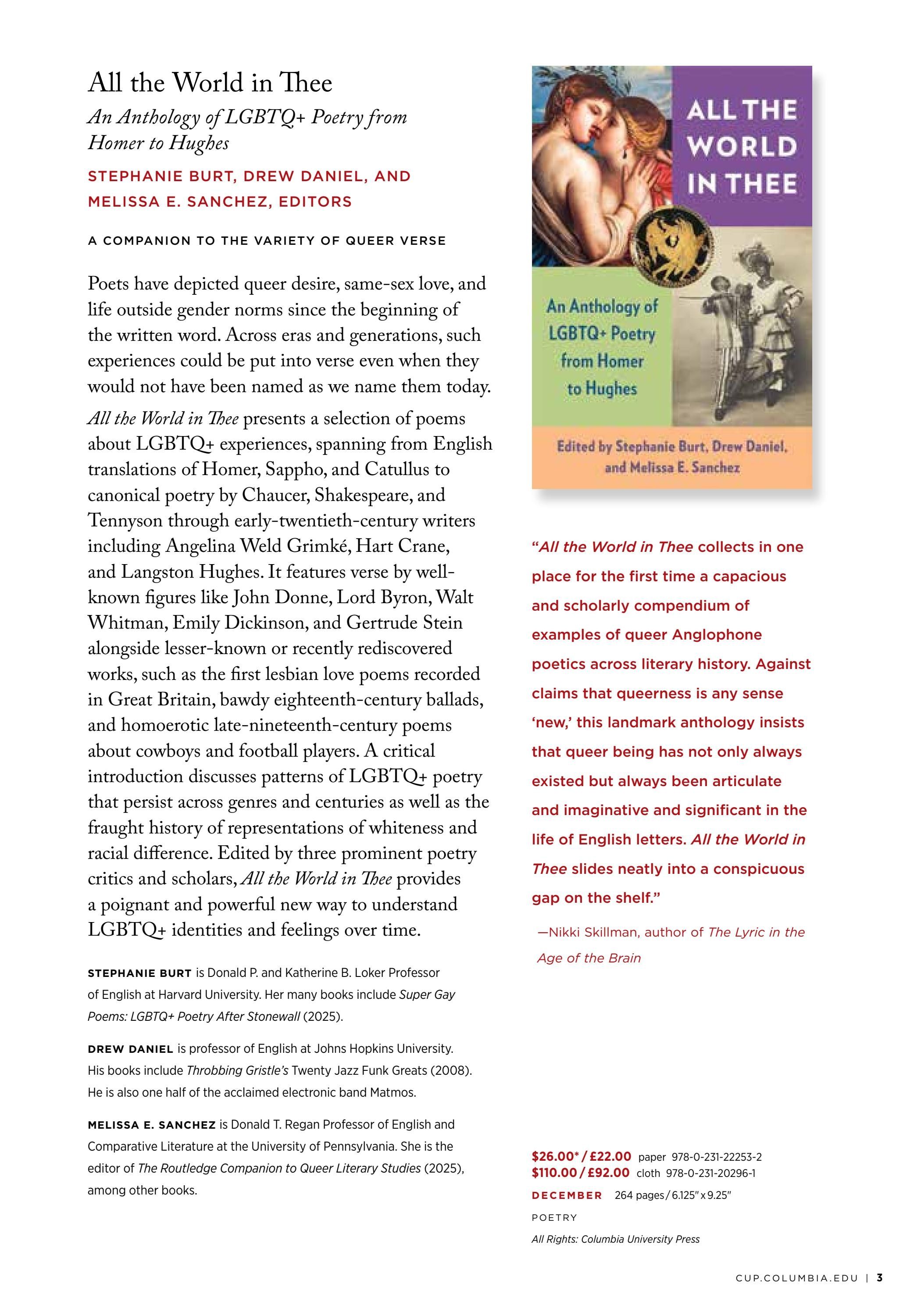 Columbia University Press Fall Catalog Weekly Ad January 1 - December 31, 2026