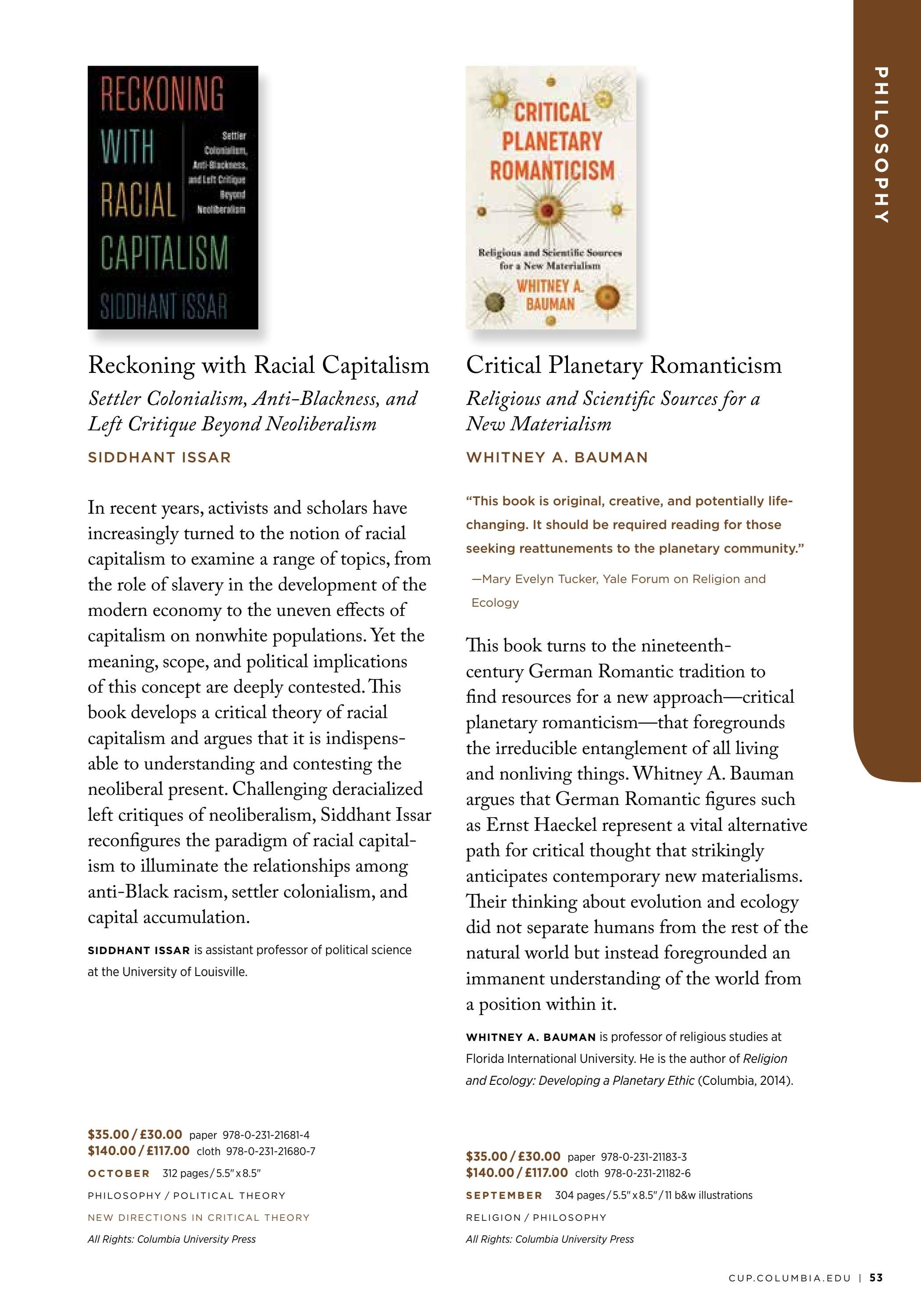 Columbia University Press Fall Catalog Weekly Ad January 1 - December 31, 2026