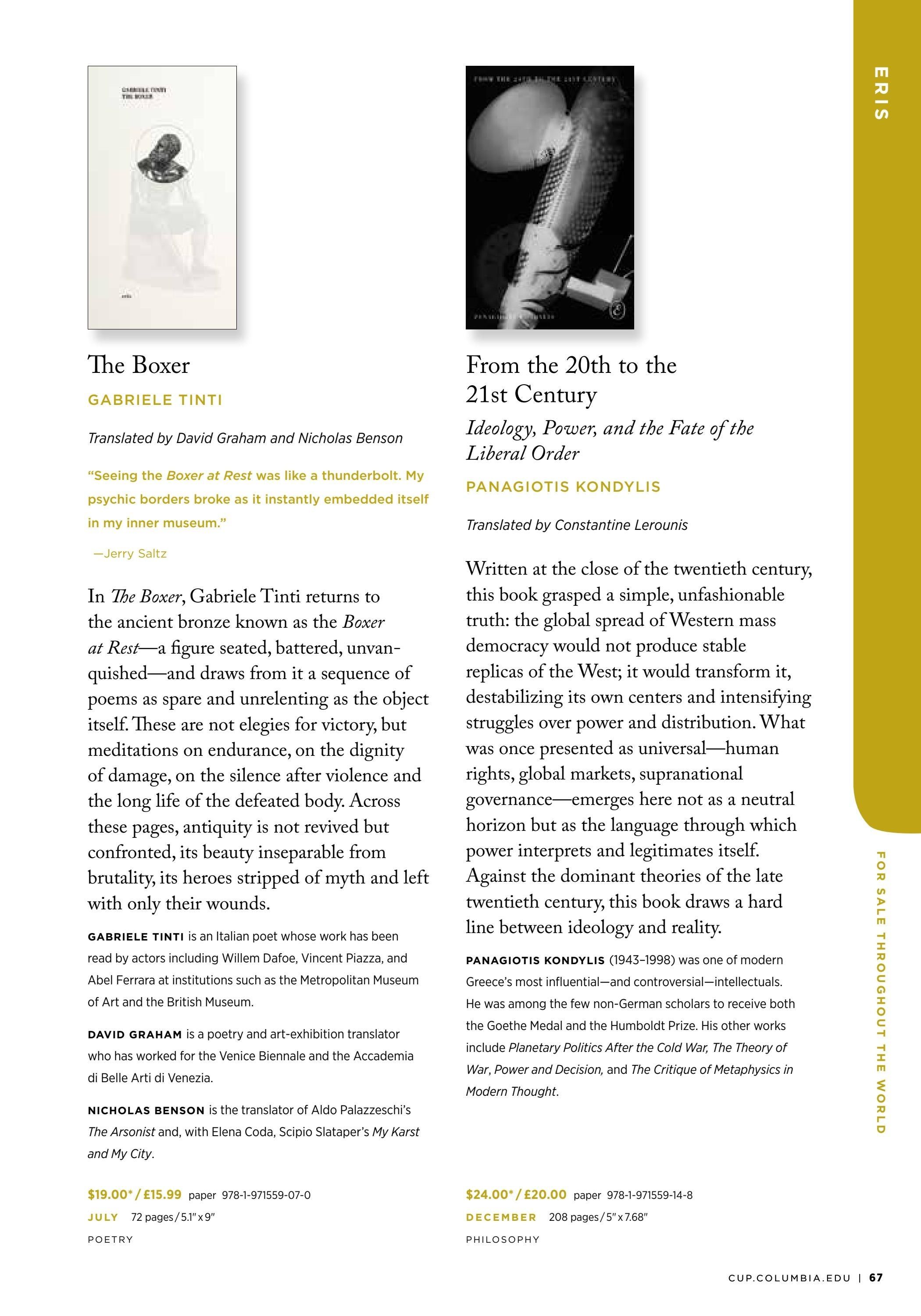 Columbia University Press Fall Catalog Weekly Ad January 1 - December 31, 2026