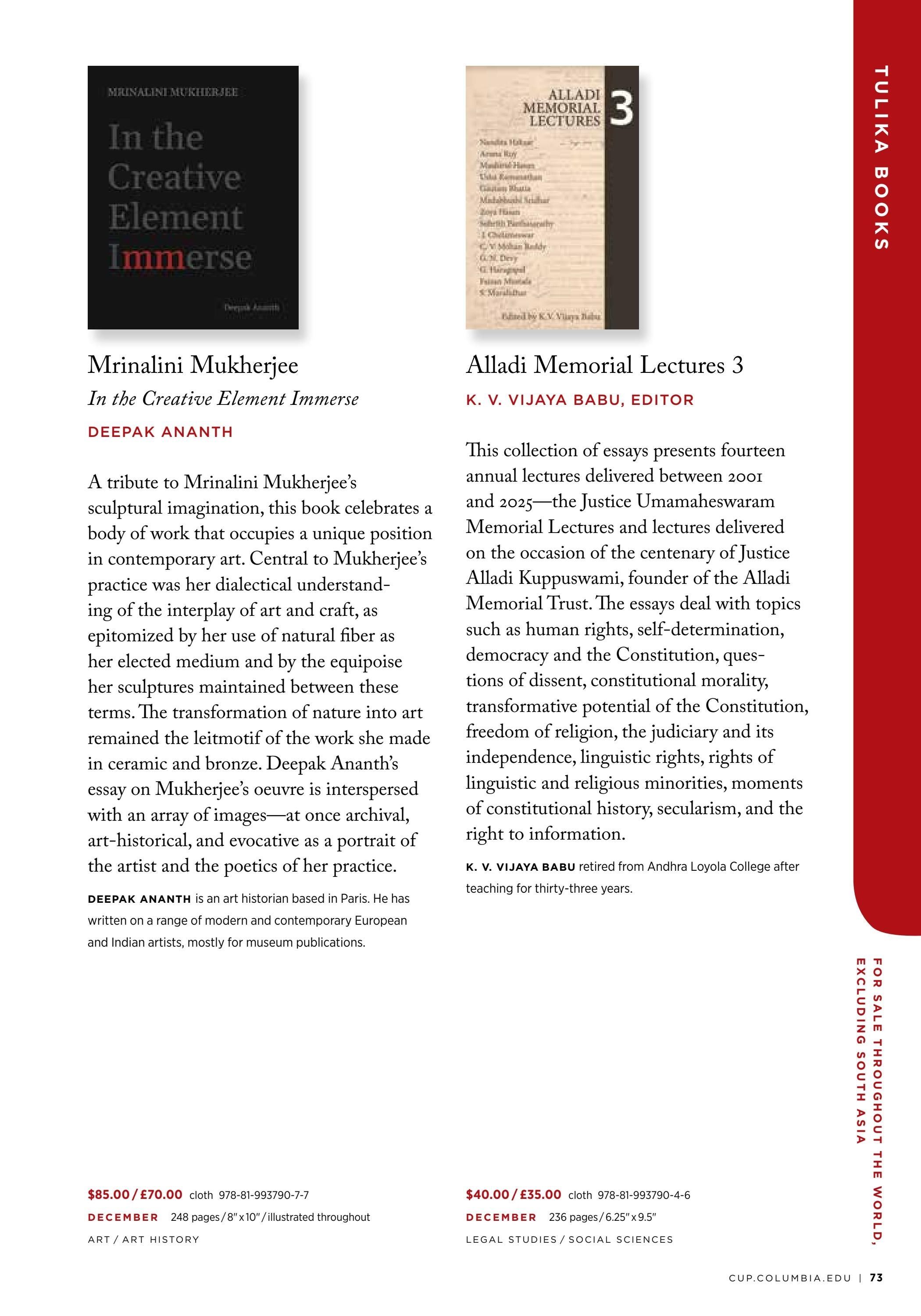 Columbia University Press Fall Catalog Weekly Ad January 1 - December 31, 2026