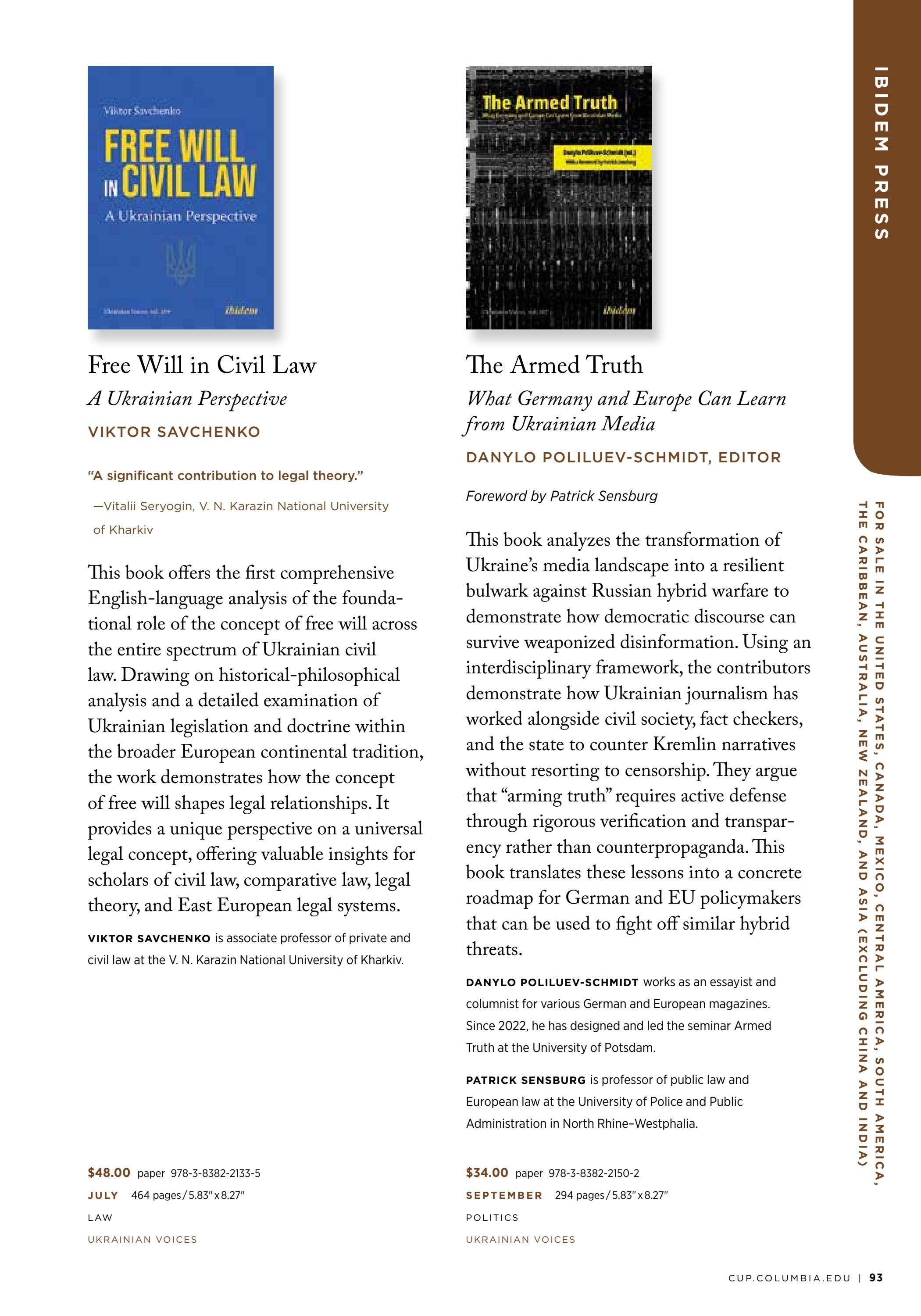Columbia University Press Fall Catalog Weekly Ad January 1 - December 31, 2026