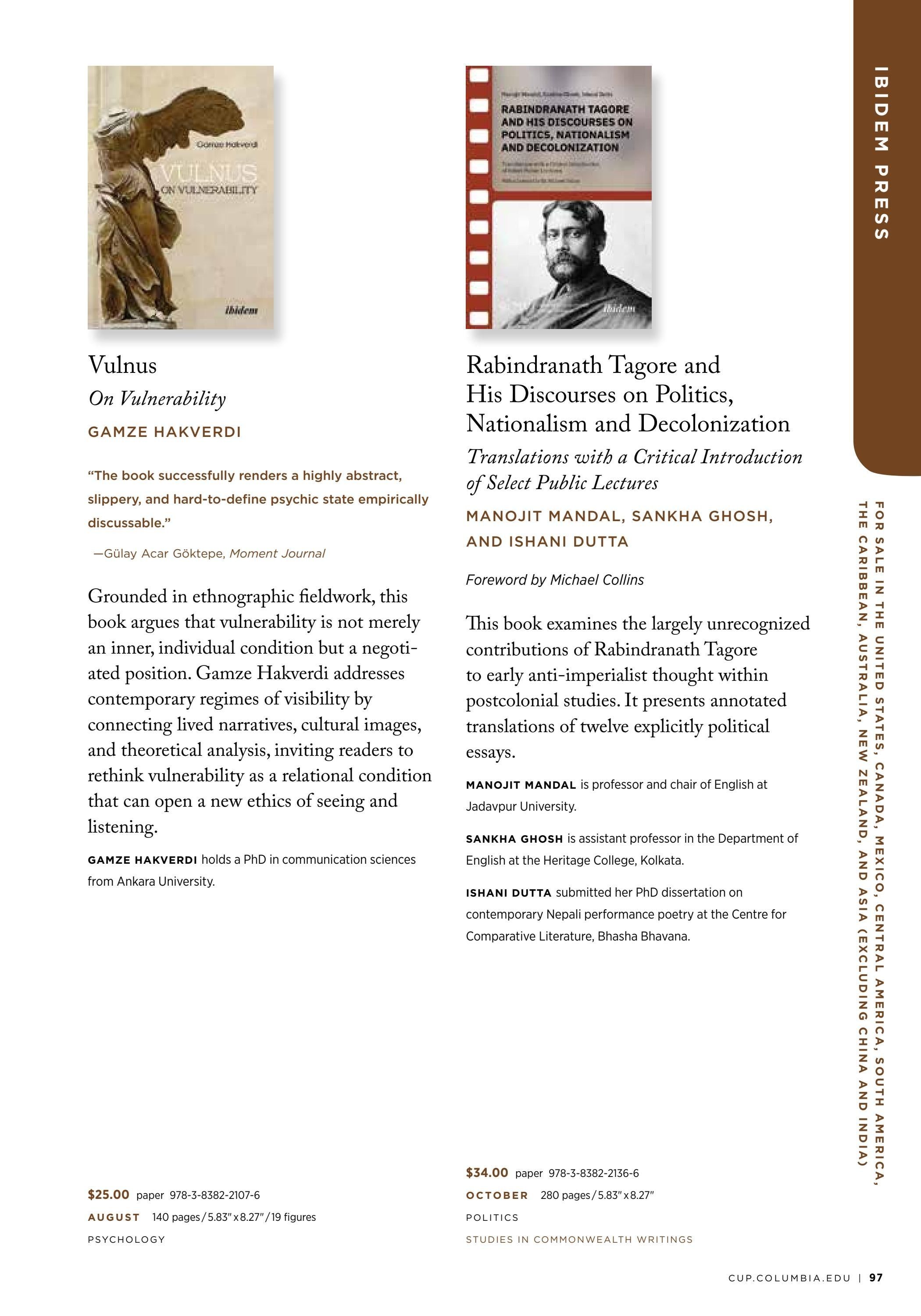 Columbia University Press Fall Catalog Weekly Ad January 1 - December 31, 2026