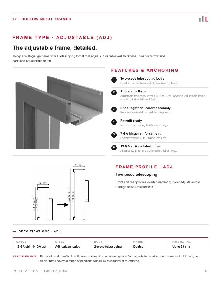 Imperial USA Hollow Metal Door & Frame Catalog Weekly Ad January 1 - December 31, 2026