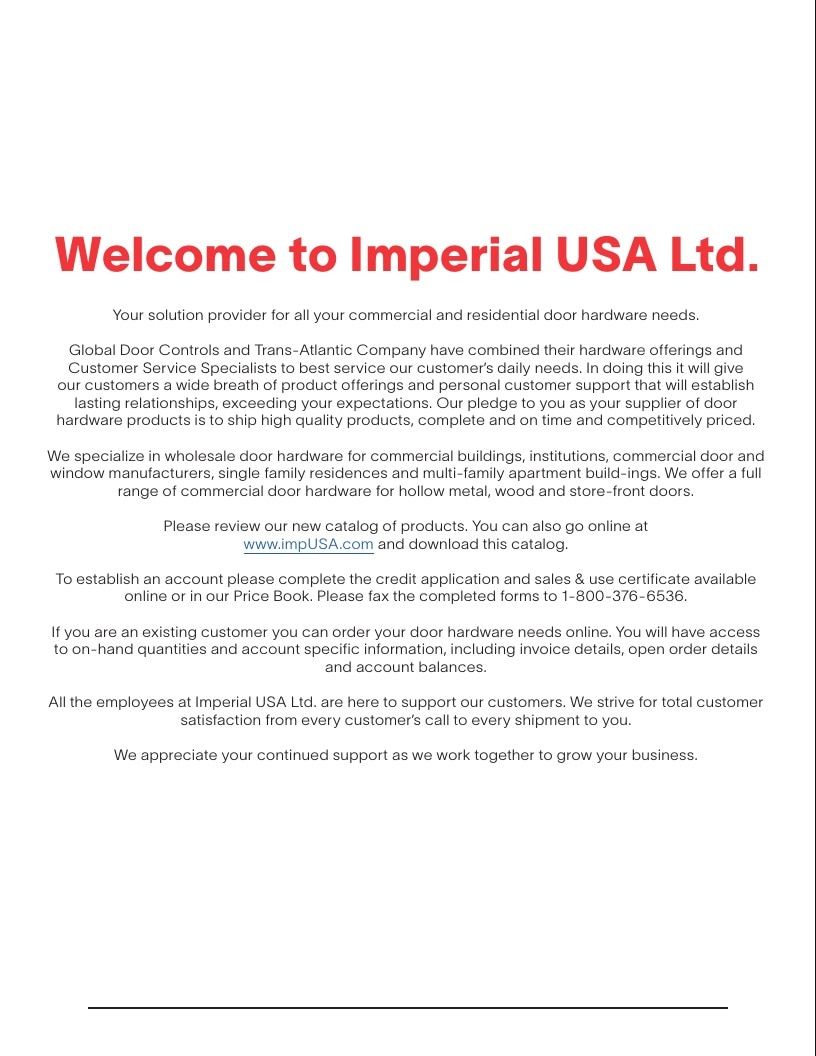 Imperial USA Product Catalog Weekly Ad January 1 - December 31, 2026