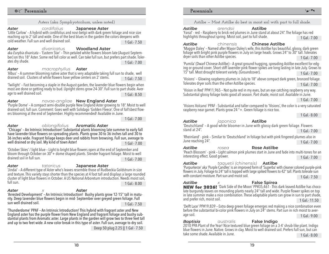 Intrinsic Perennial Gardens Perennial Catalog Weekly Ad January 1 - December 31, 2026