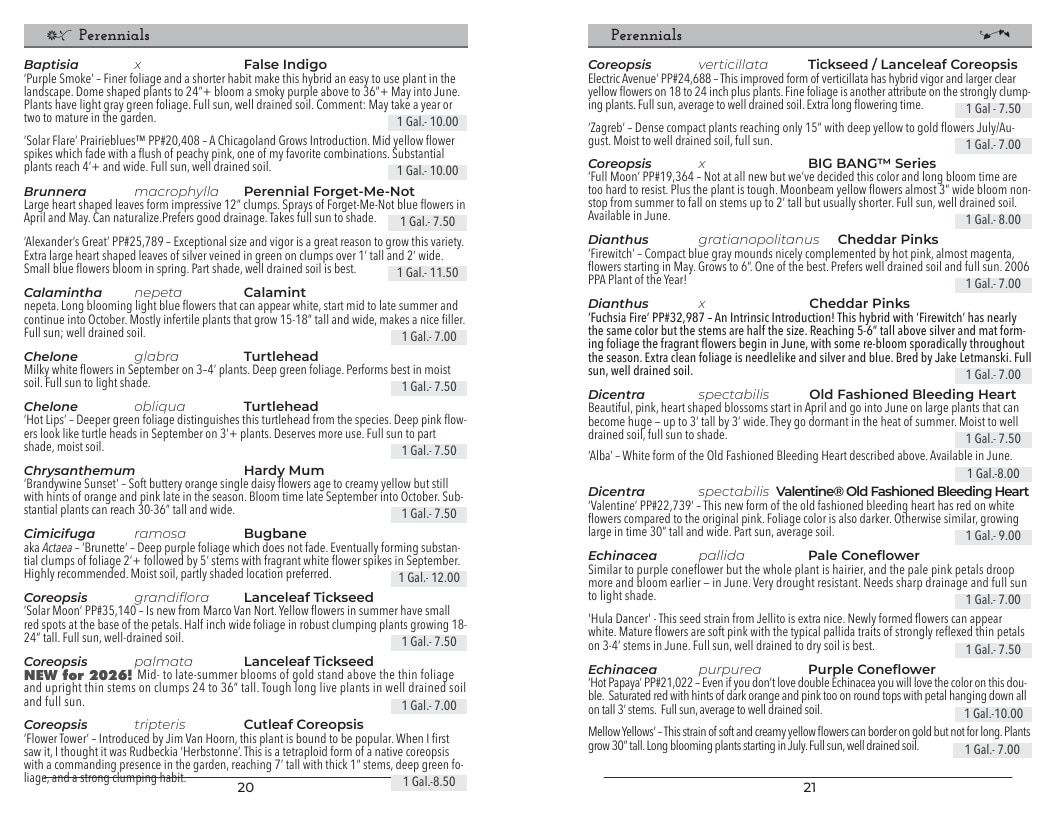 Intrinsic Perennial Gardens Perennial Catalog Weekly Ad January 1 - December 31, 2026