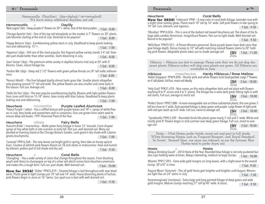Intrinsic Perennial Gardens Perennial Catalog Weekly Ad January 1 - December 31, 2026