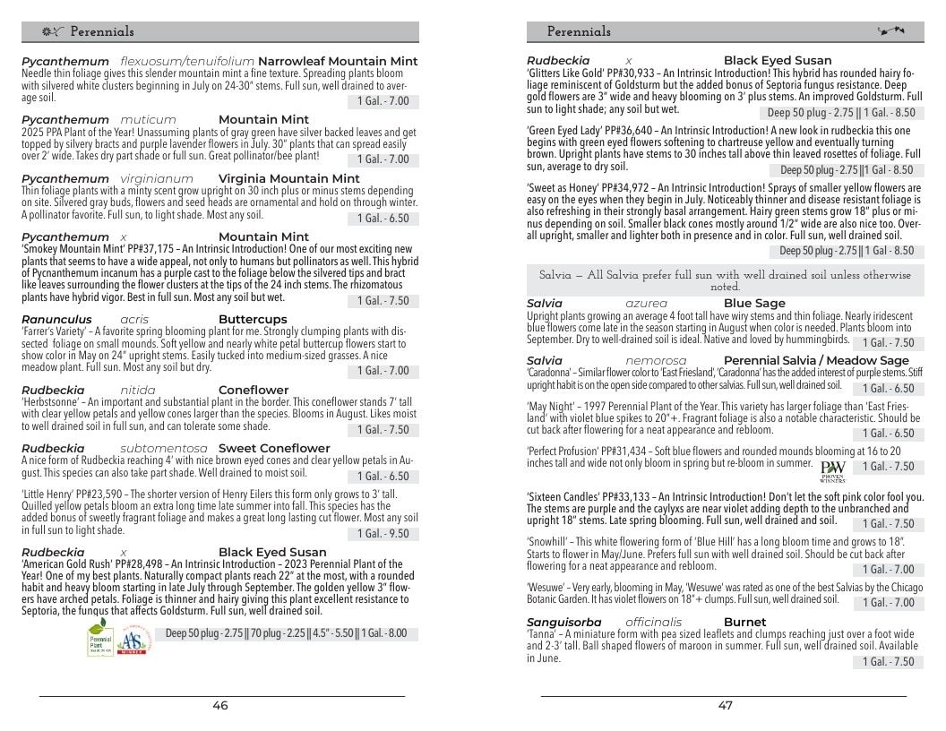 Intrinsic Perennial Gardens Perennial Catalog Weekly Ad January 1 - December 31, 2026
