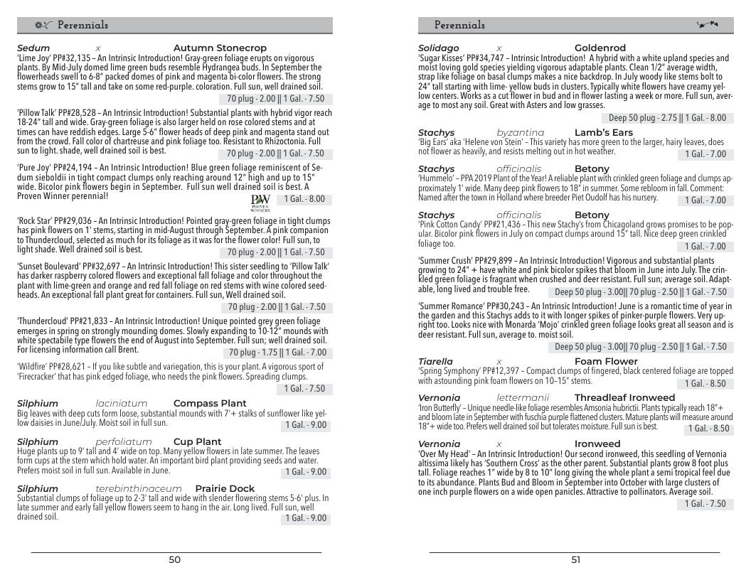 Intrinsic Perennial Gardens Perennial Catalog Weekly Ad January 1 - December 31, 2026