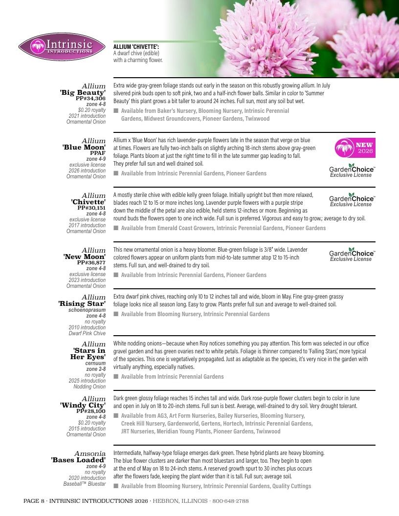 Intrinsic Perennial Gardens Plant Introductions Catalog Weekly Ad January 1 - December 31, 2026