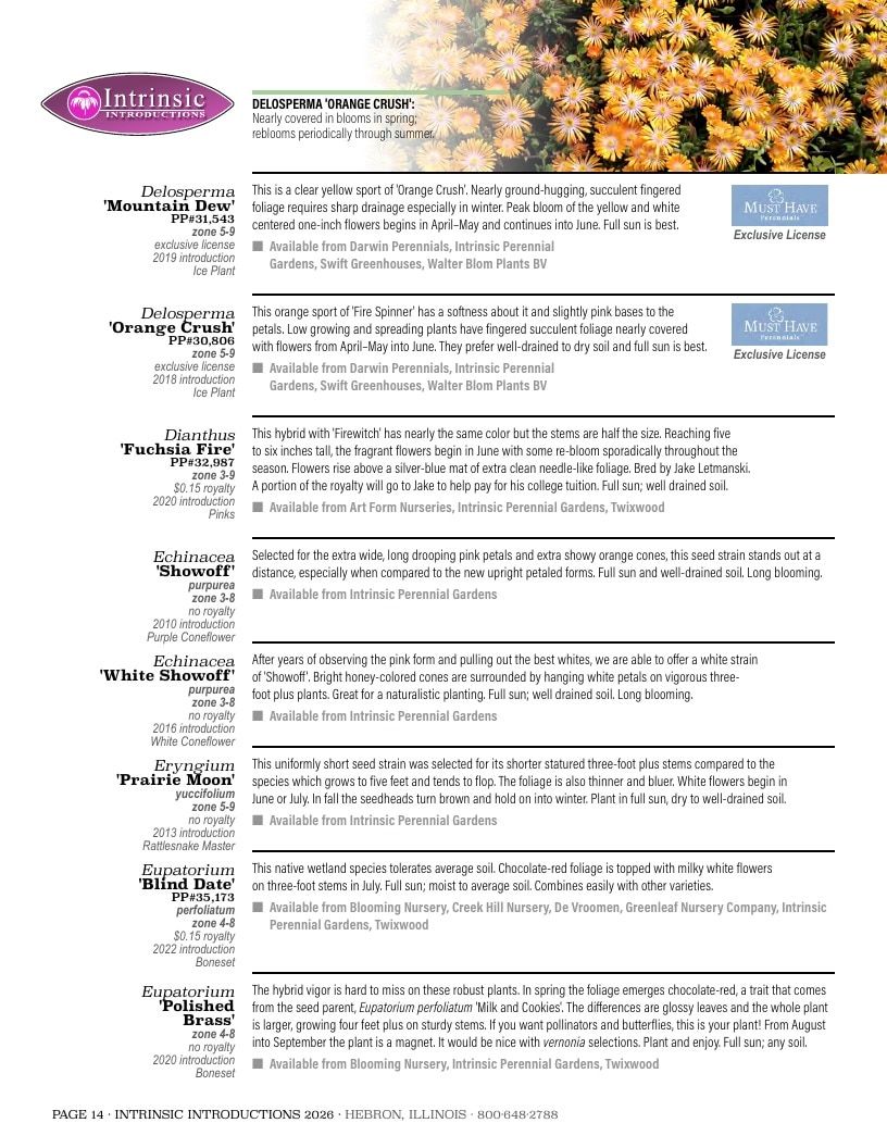 Intrinsic Perennial Gardens Plant Introductions Catalog Weekly Ad January 1 - December 31, 2026