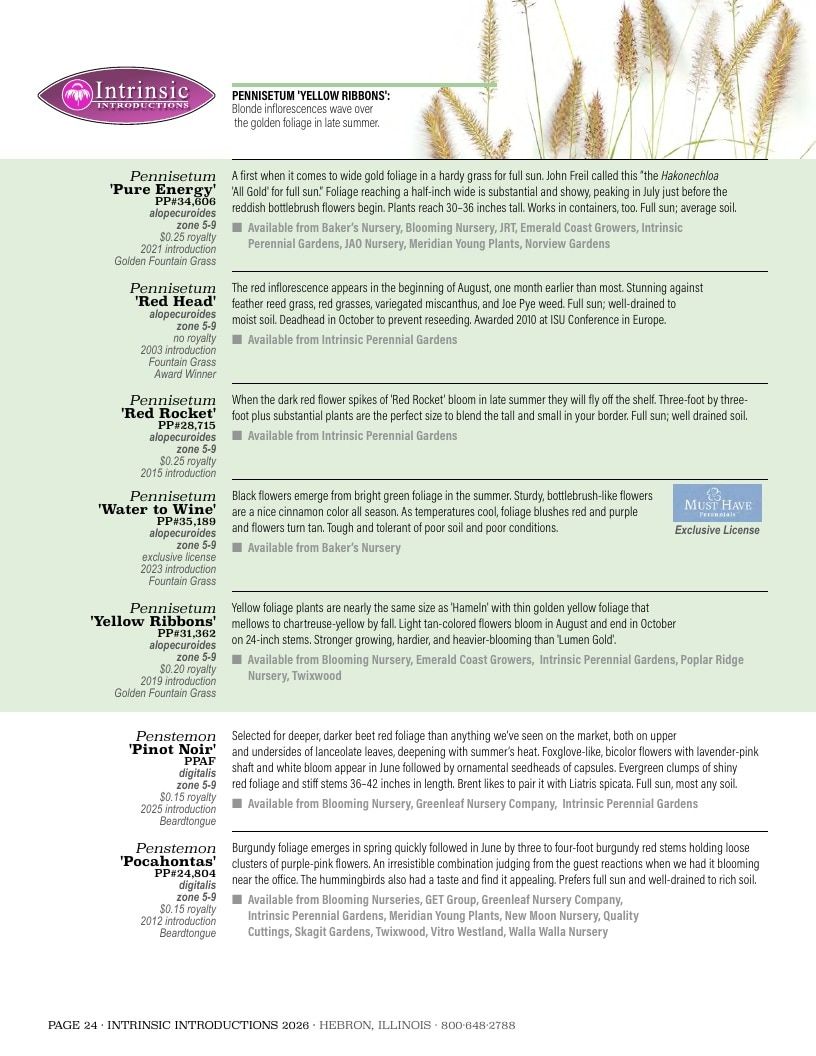 Intrinsic Perennial Gardens Plant Introductions Catalog Weekly Ad January 1 - December 31, 2026