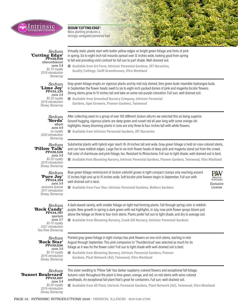 Intrinsic Perennial Gardens Plant Introductions Catalog Weekly Ad January 1 - December 31, 2026