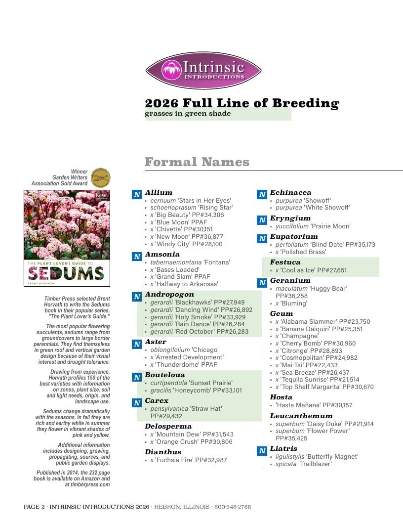 Intrinsic Perennial Gardens Plant Introductions Catalog Weekly Ad January 1 - December 31, 2026