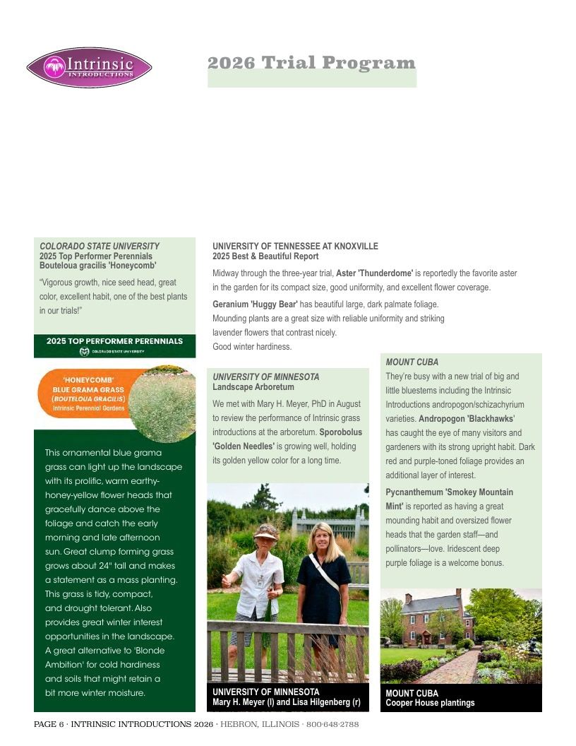 Intrinsic Perennial Gardens Plant Introductions Catalog Weekly Ad January 1 - December 31, 2026