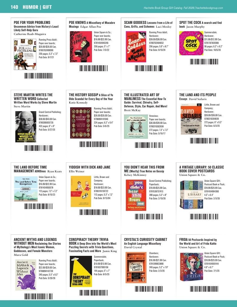Hachette Book Group Fall 2026 Gift Catalog Weekly Ad January 1 - December 31, 2026