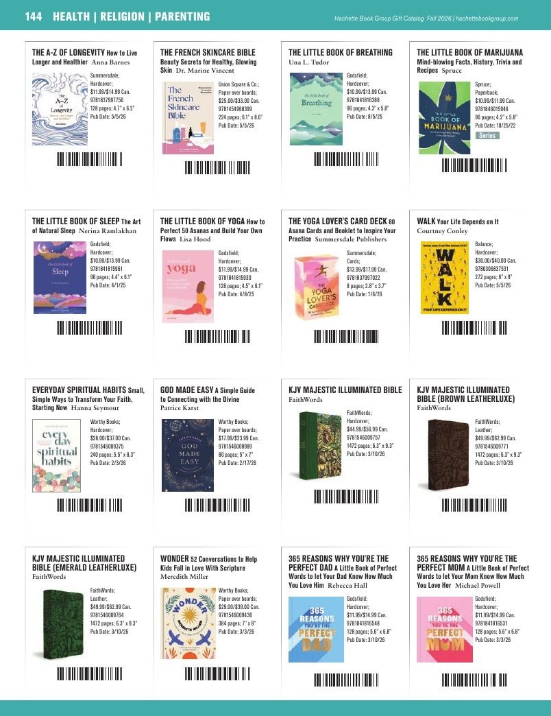 Hachette Book Group Fall 2026 Gift Catalog Weekly Ad January 1 - December 31, 2026