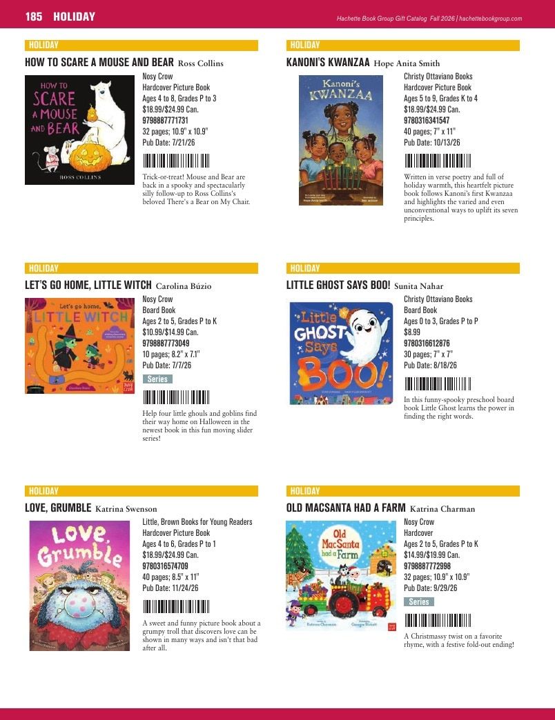 Hachette Book Group Fall 2026 Gift Catalog Weekly Ad January 1 - December 31, 2026