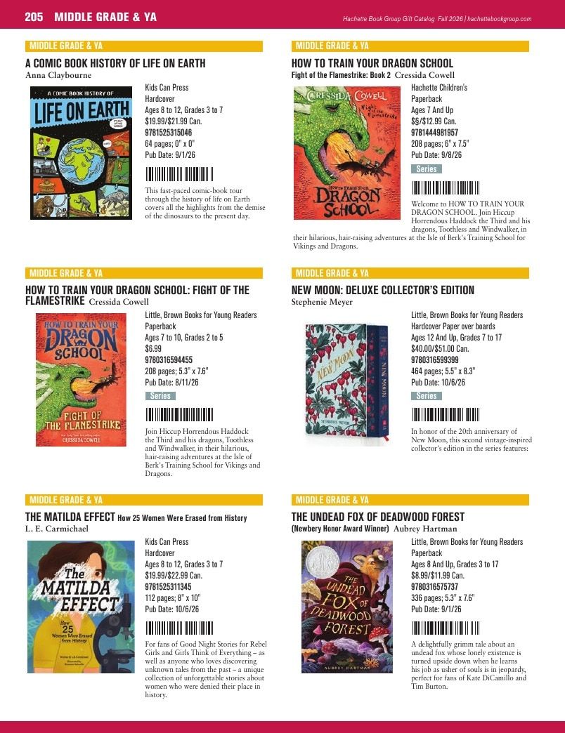 Hachette Book Group Fall 2026 Gift Catalog Weekly Ad January 1 - December 31, 2026