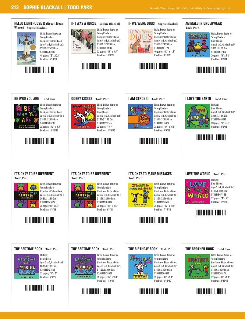 Hachette Book Group Fall 2026 Gift Catalog Weekly Ad January 1 - December 31, 2026