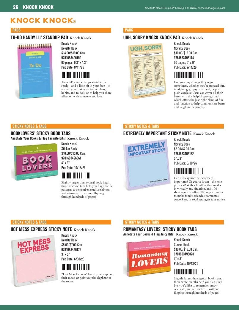 Hachette Book Group Fall 2026 Gift Catalog Weekly Ad January 1 - December 31, 2026