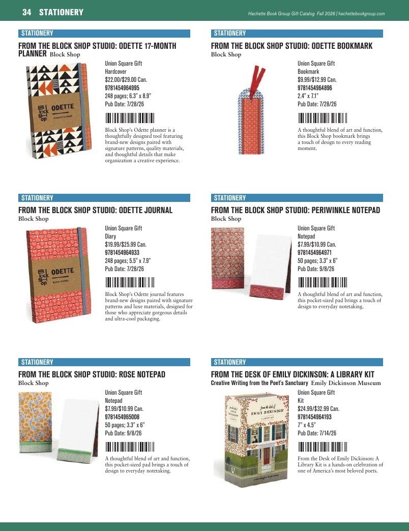 Hachette Book Group Fall 2026 Gift Catalog Weekly Ad January 1 - December 31, 2026