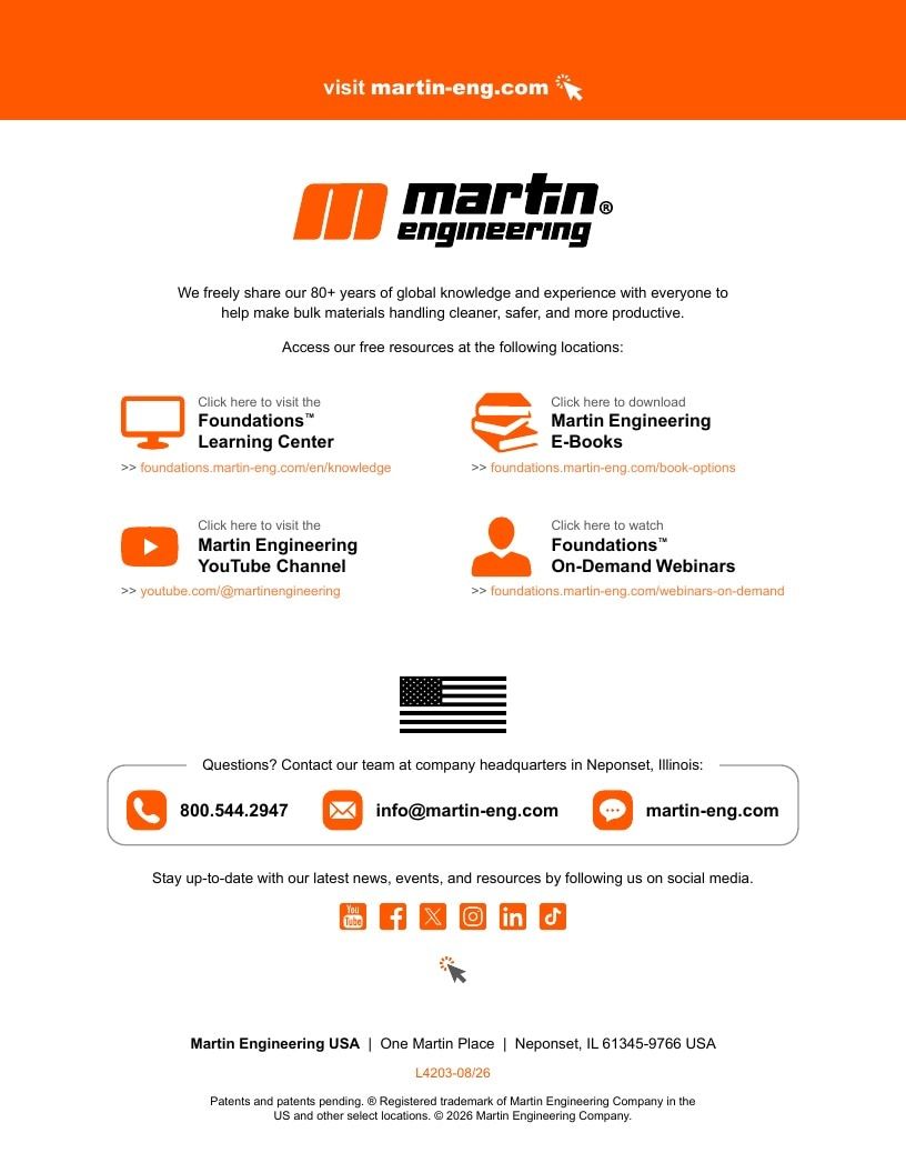 Martin Engineering Product Catalog Weekly Ad January 1 - December 31, 2026