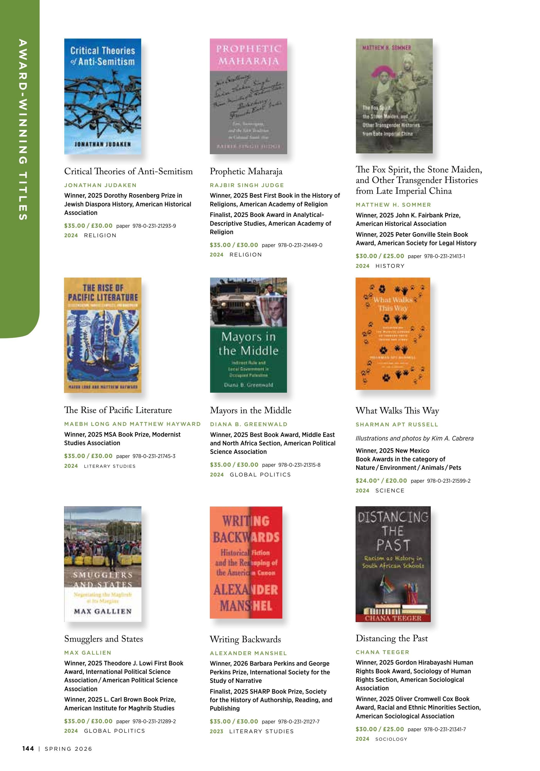 Columbia University Press Spring Catalog Weekly Ad January 1 - December 31, 2026