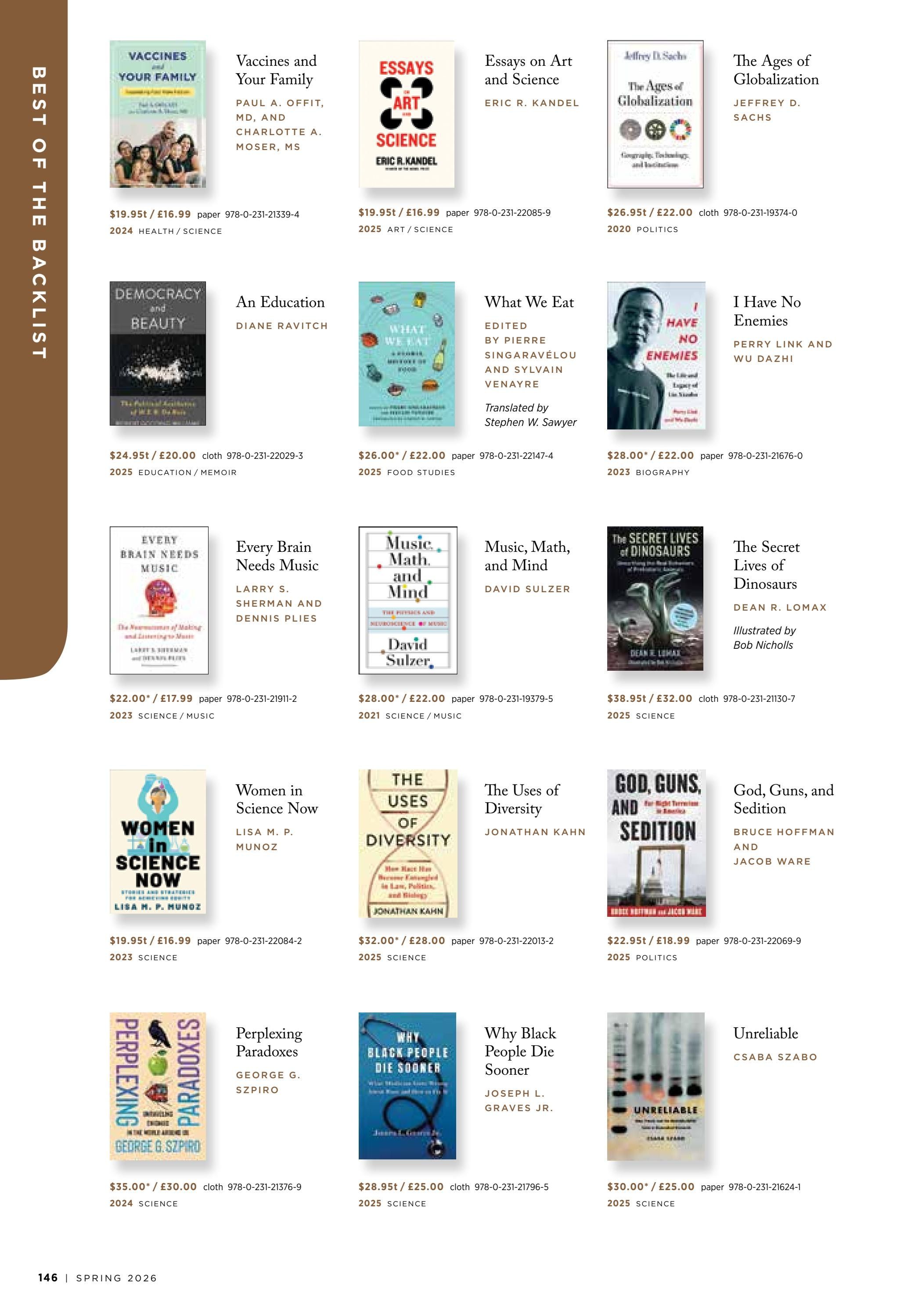 Columbia University Press Spring Catalog Weekly Ad January 1 - December 31, 2026