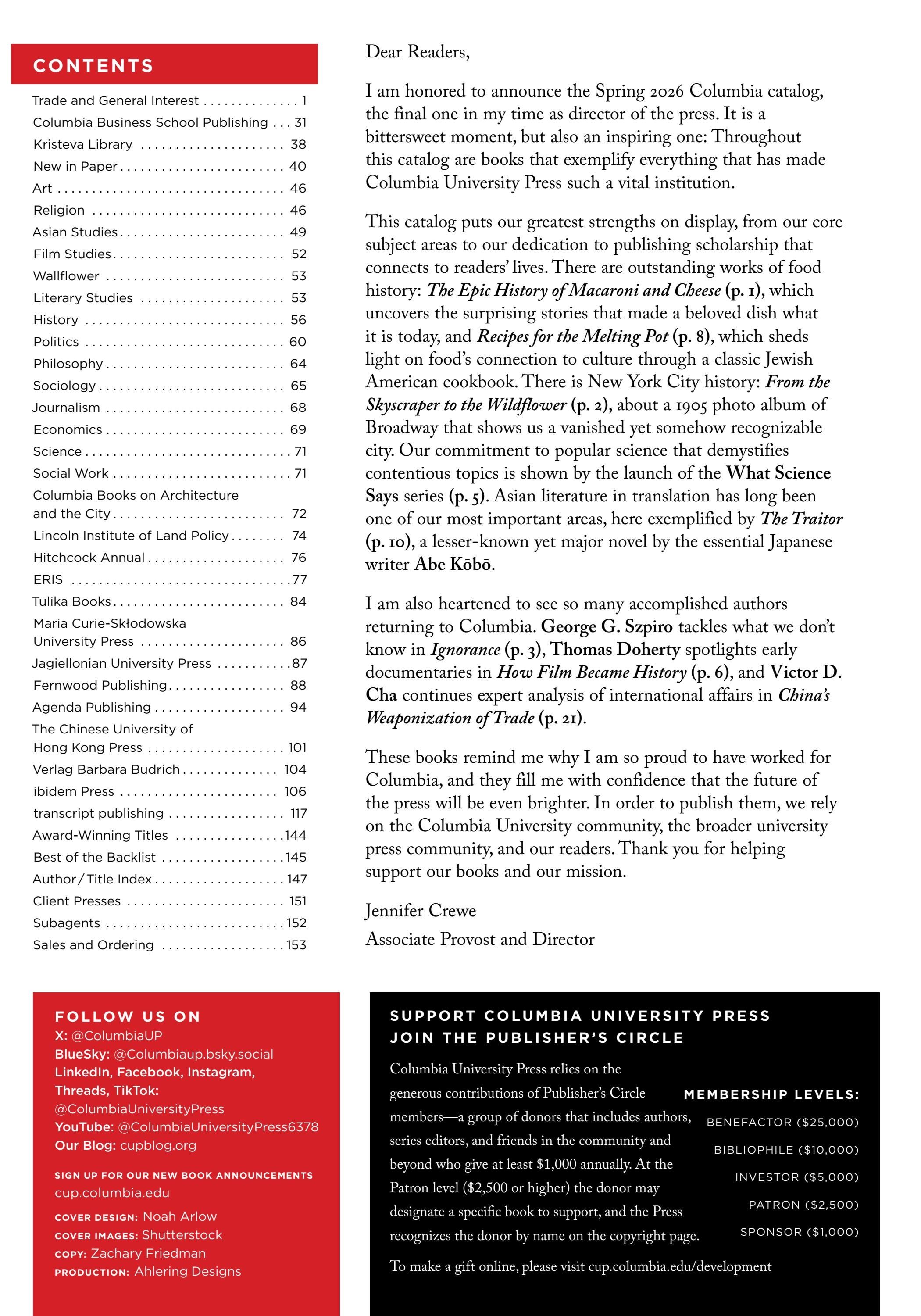 Columbia University Press Spring Catalog Weekly Ad January 1 - December 31, 2026