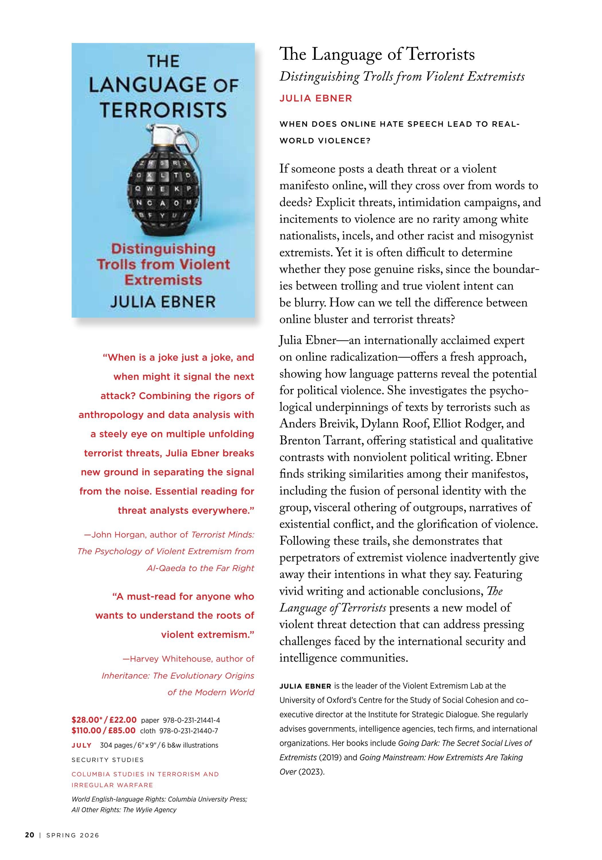 Columbia University Press Spring Catalog Weekly Ad January 1 - December 31, 2026