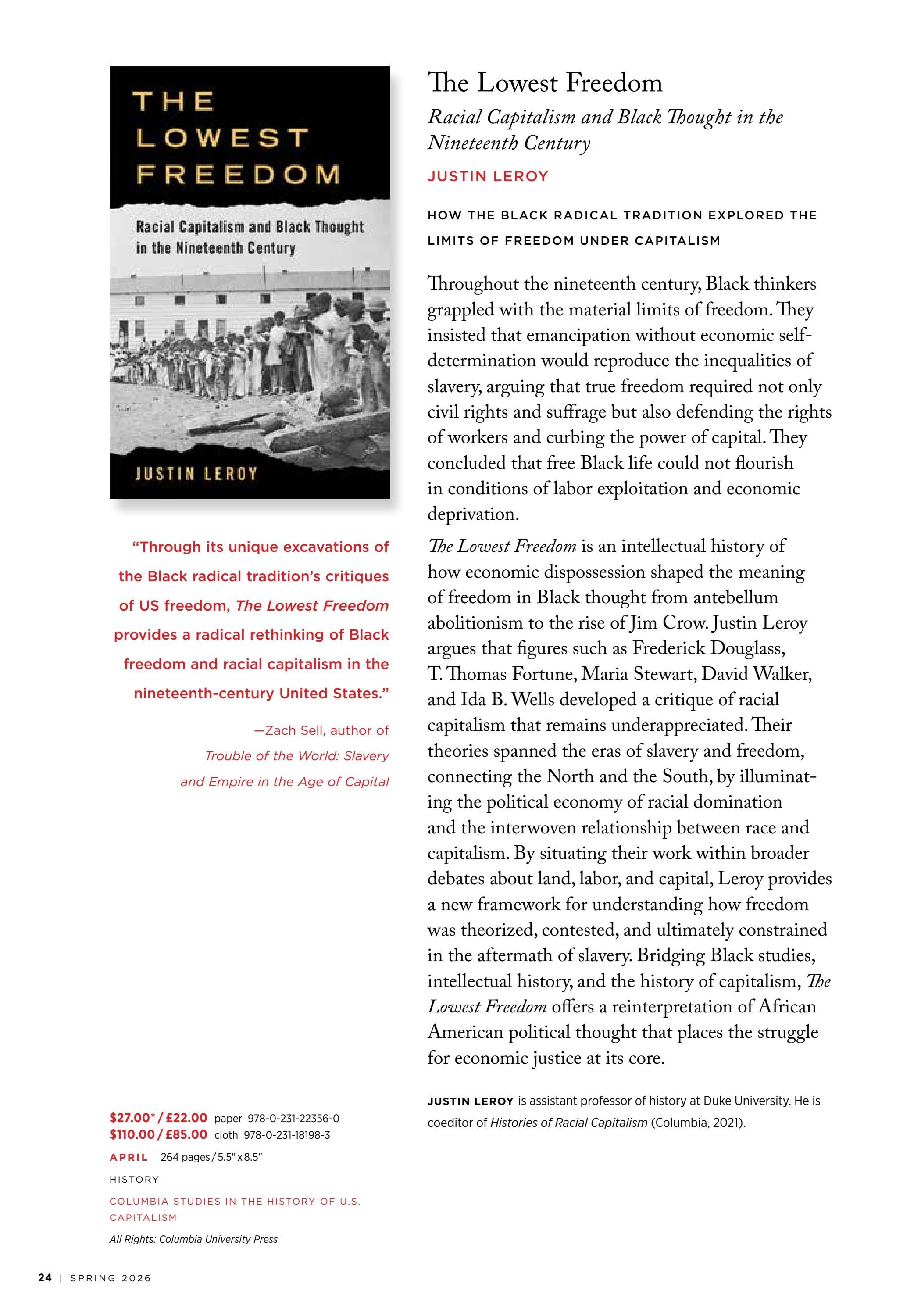 Columbia University Press Spring Catalog Weekly Ad January 1 - December 31, 2026