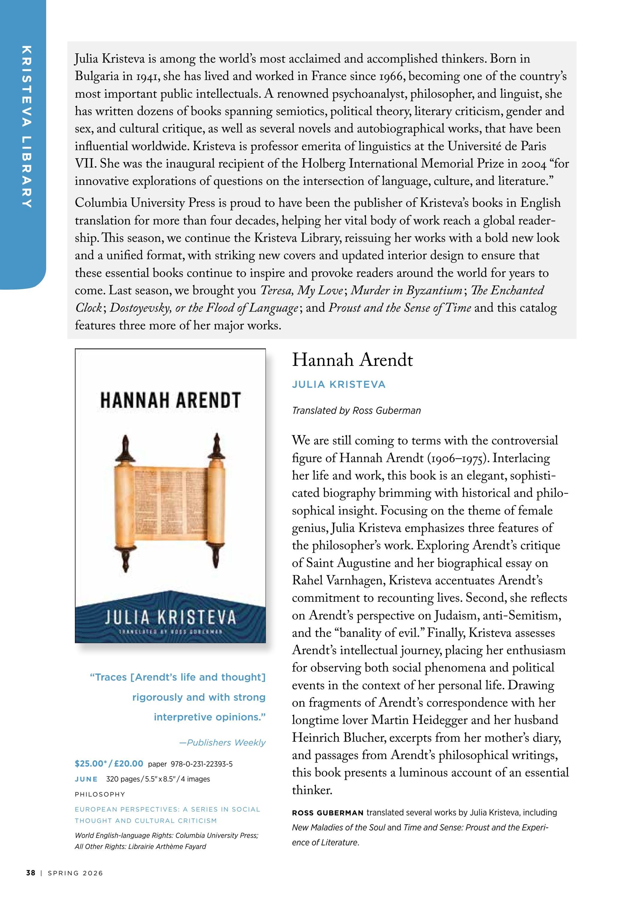 Columbia University Press Spring Catalog Weekly Ad January 1 - December 31, 2026