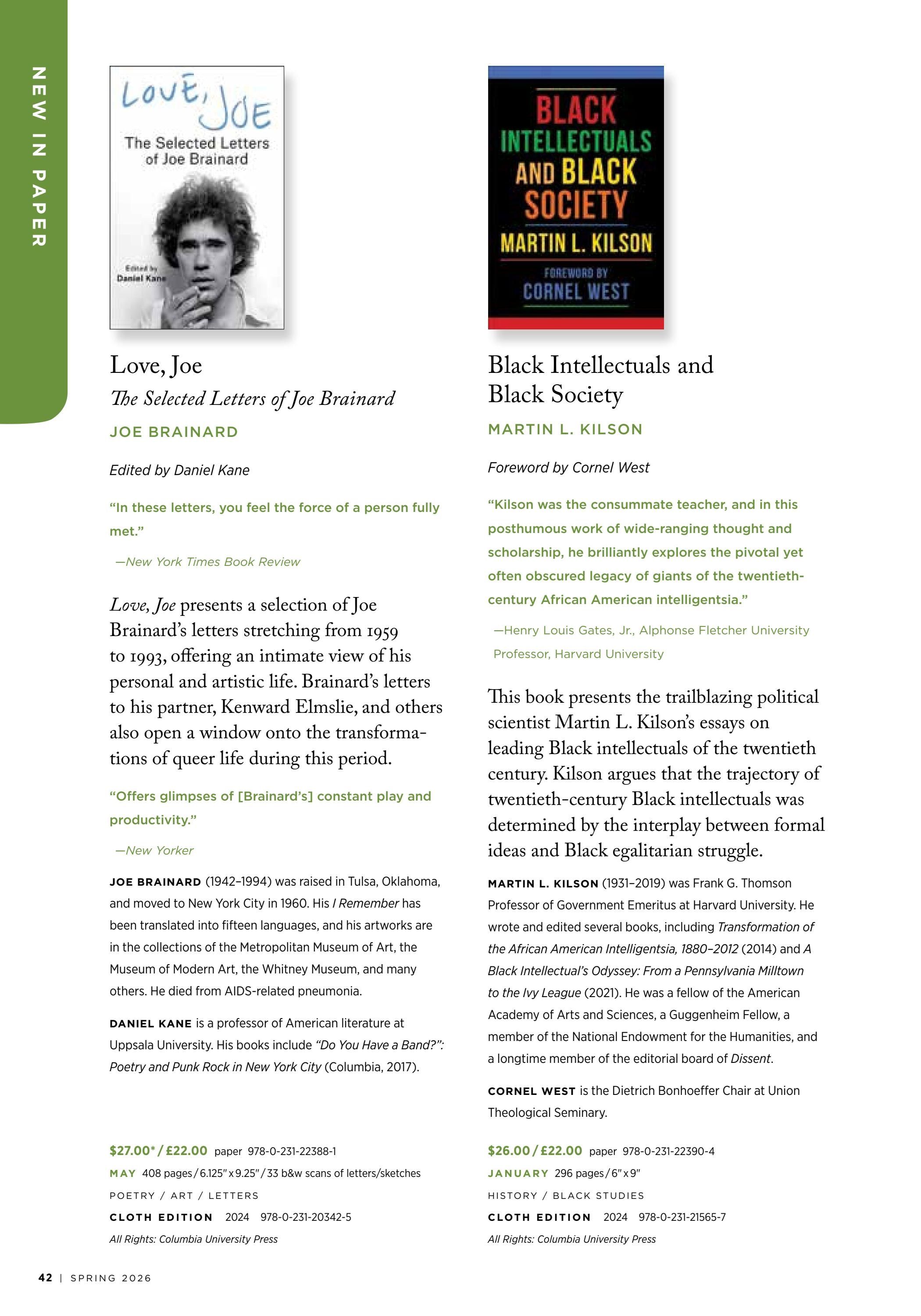 Columbia University Press Spring Catalog Weekly Ad January 1 - December 31, 2026