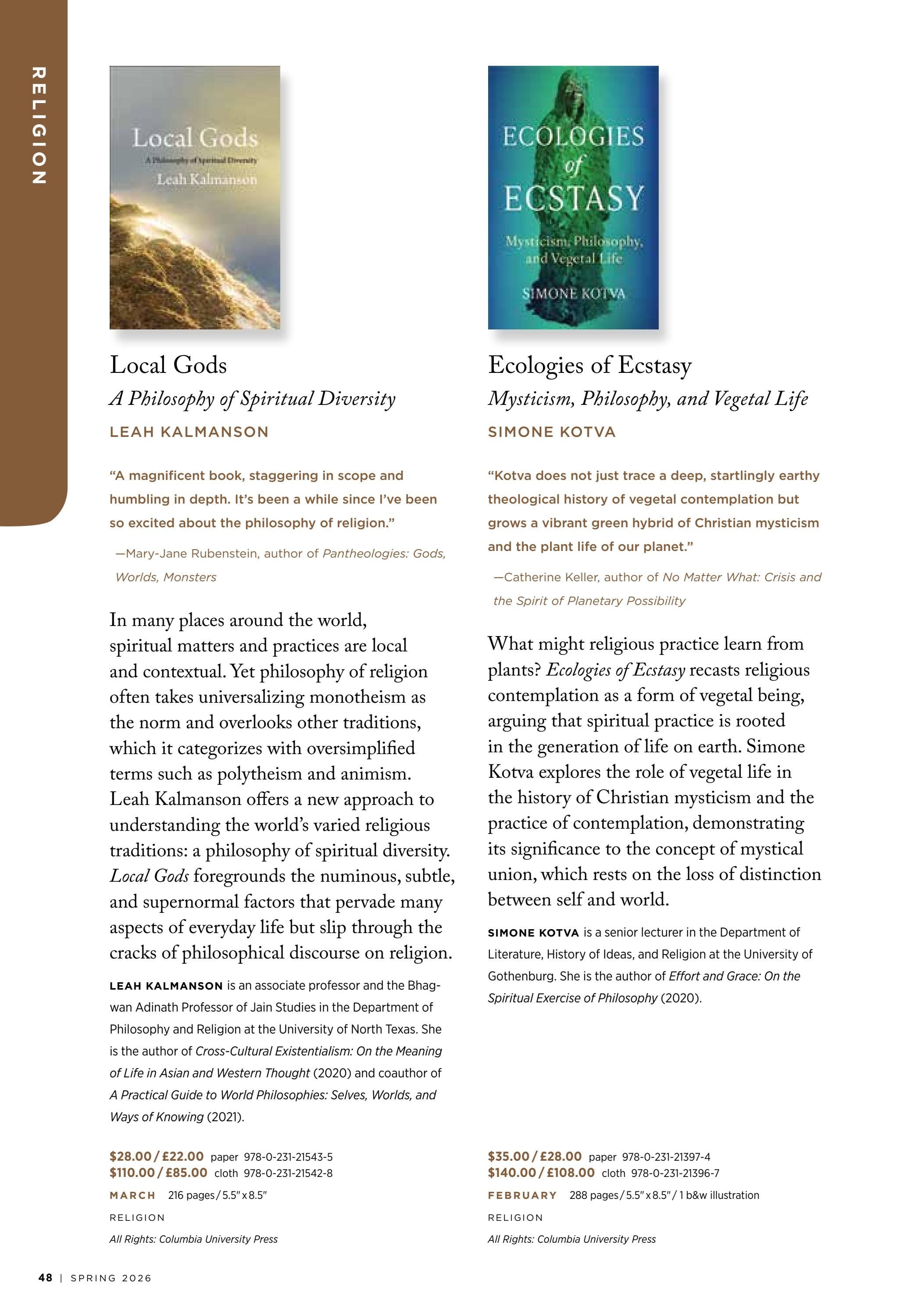 Columbia University Press Spring Catalog Weekly Ad January 1 - December 31, 2026