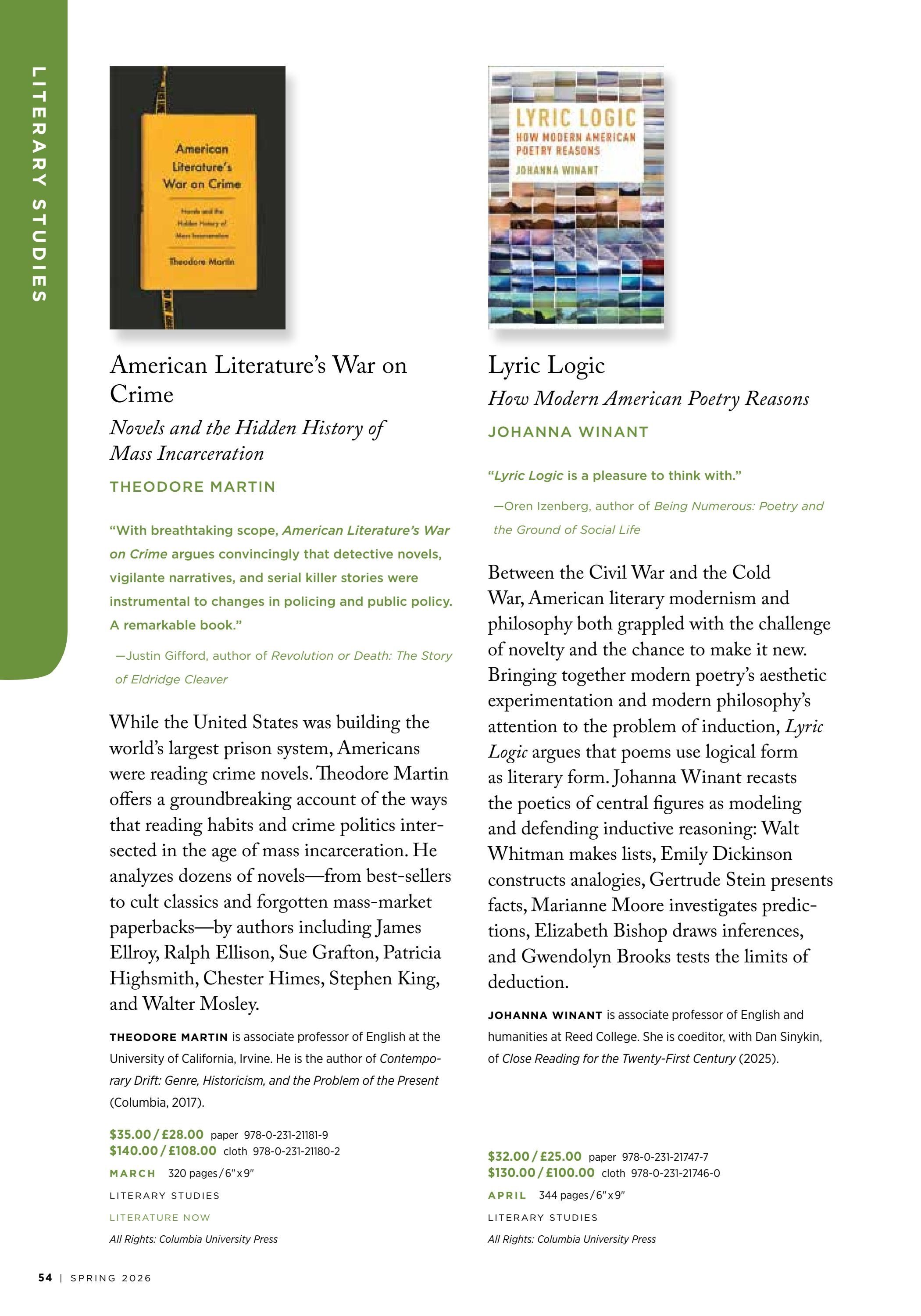 Columbia University Press Spring Catalog Weekly Ad January 1 - December 31, 2026