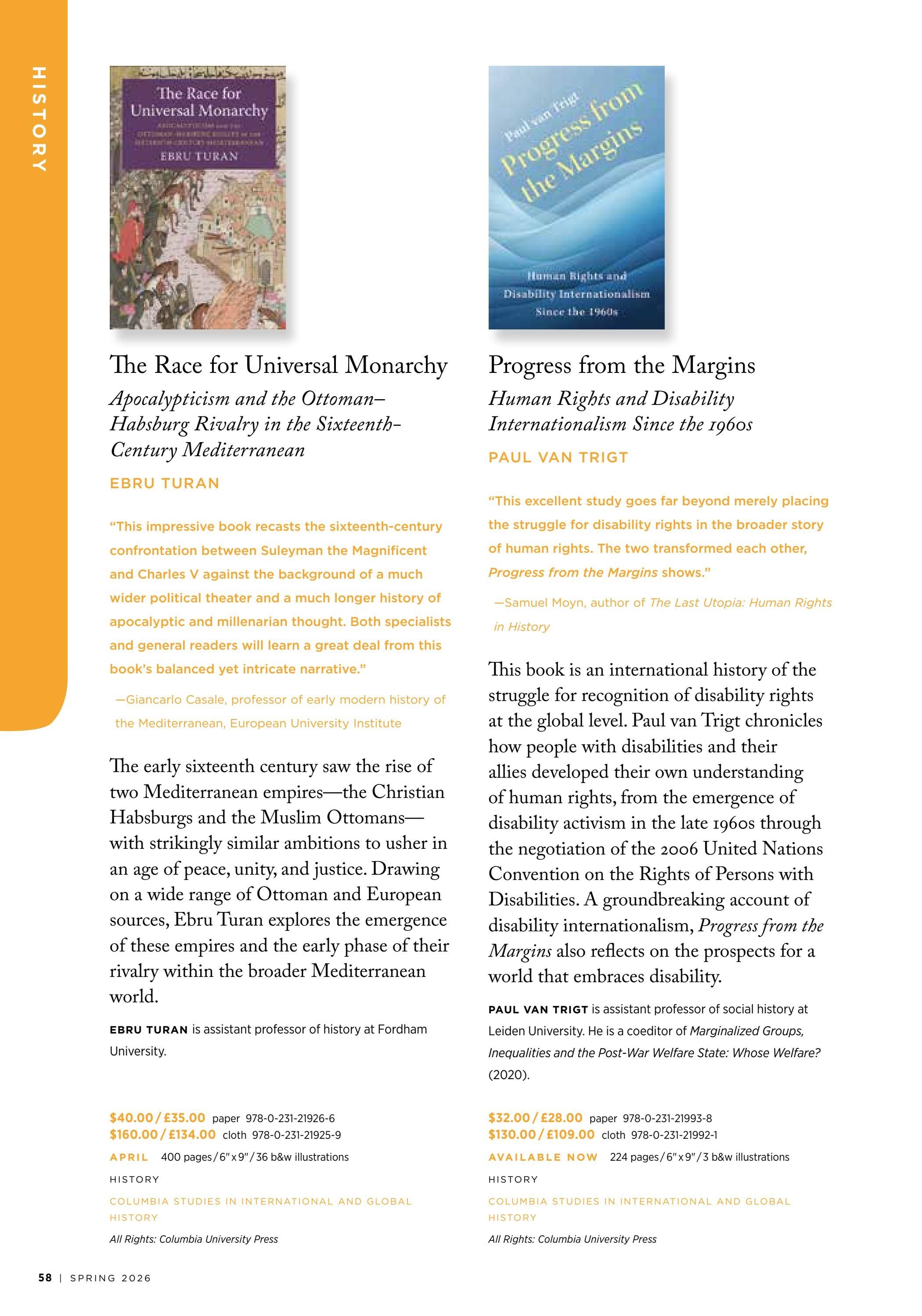Columbia University Press Spring Catalog Weekly Ad January 1 - December 31, 2026