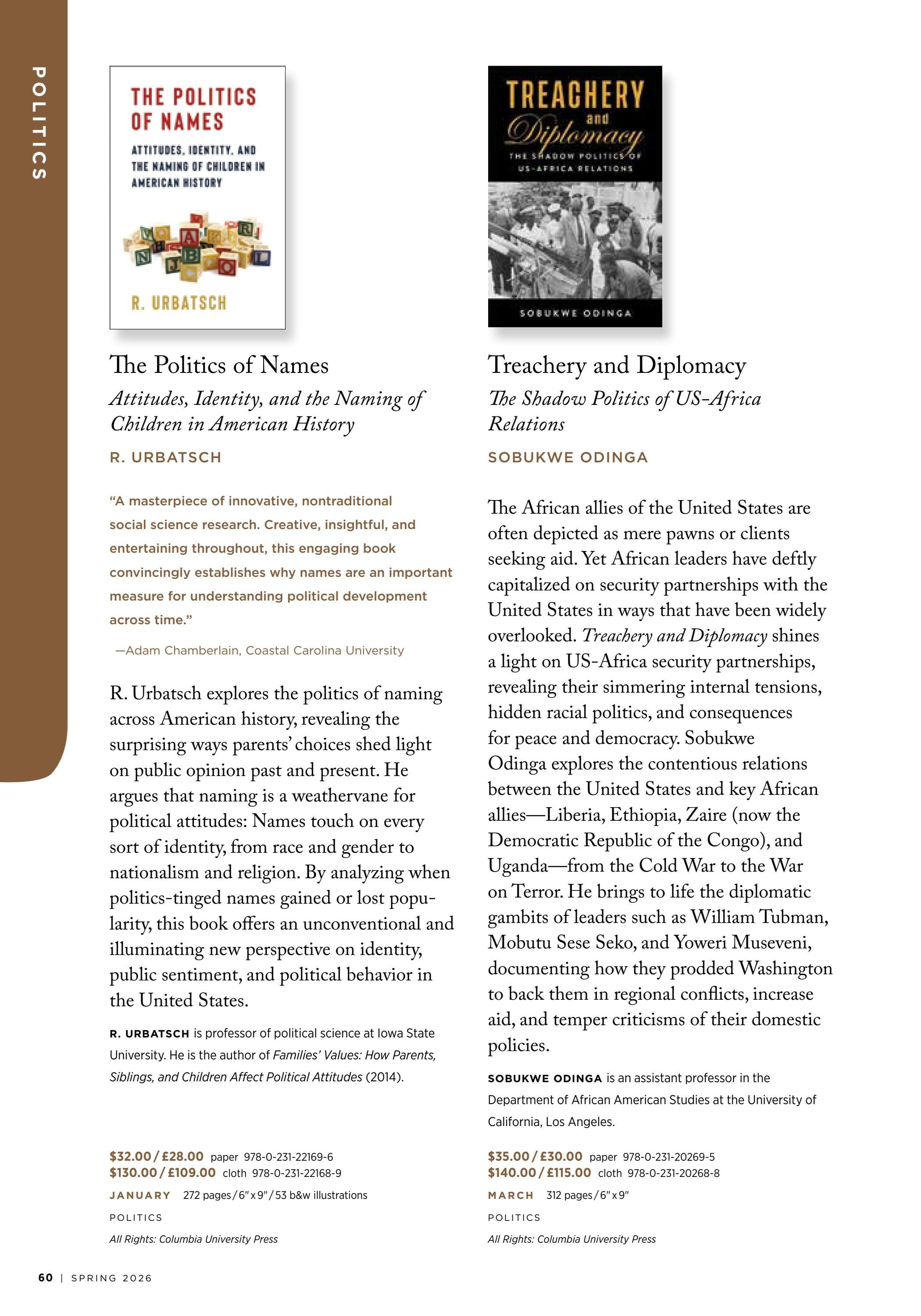 Columbia University Press Spring Catalog Weekly Ad January 1 - December 31, 2026