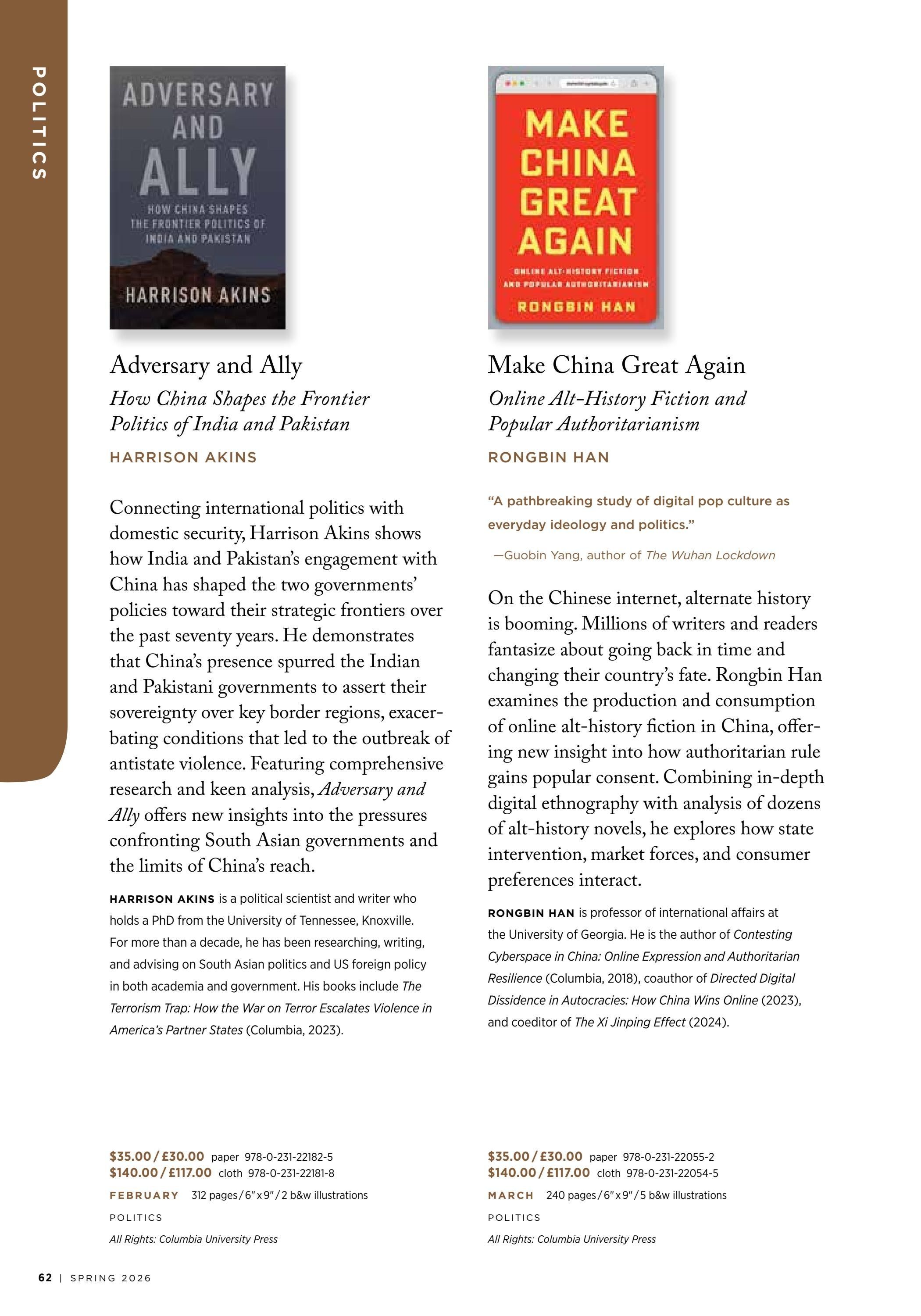 Columbia University Press Spring Catalog Weekly Ad January 1 - December 31, 2026