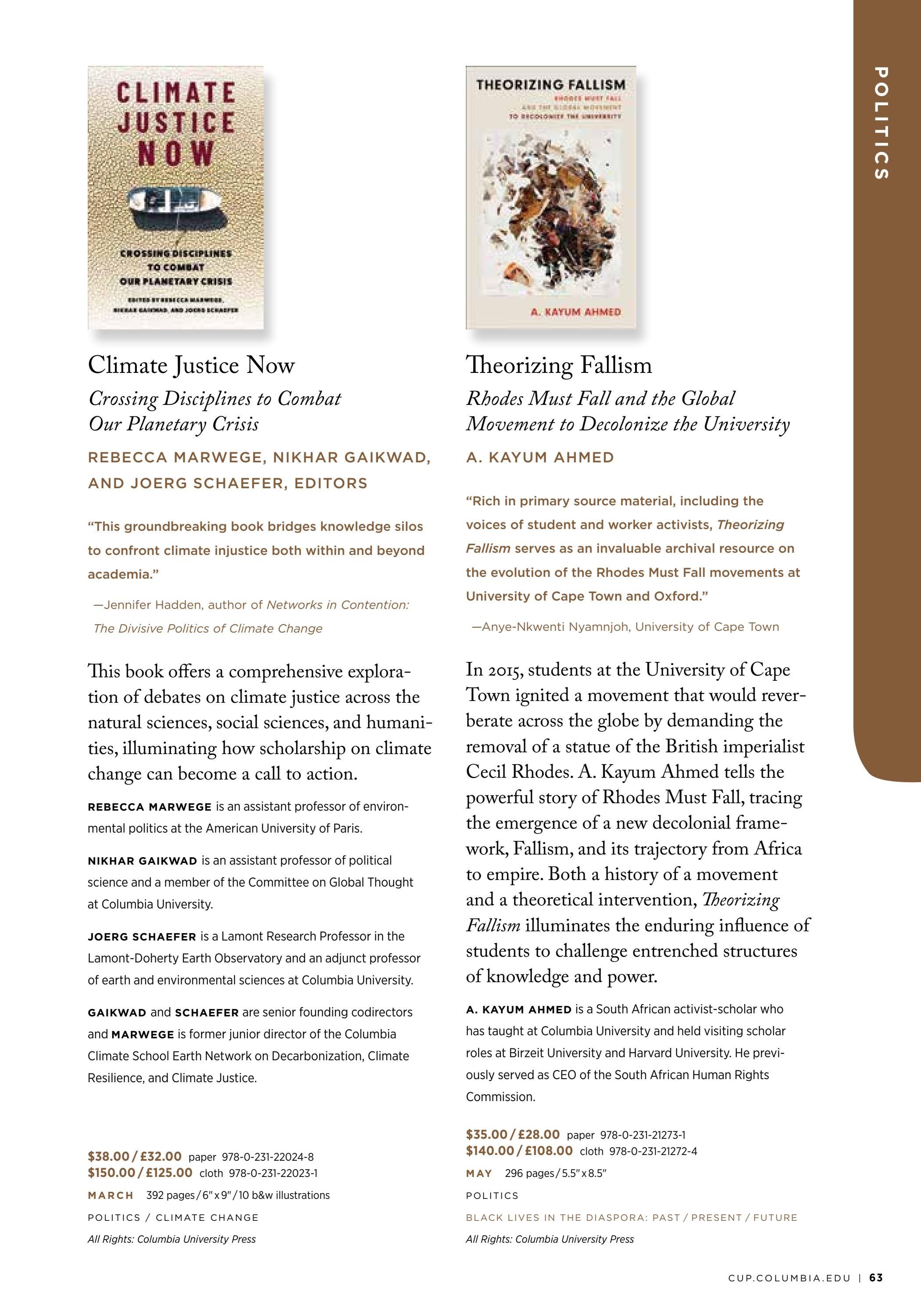Columbia University Press Spring Catalog Weekly Ad January 1 - December 31, 2026