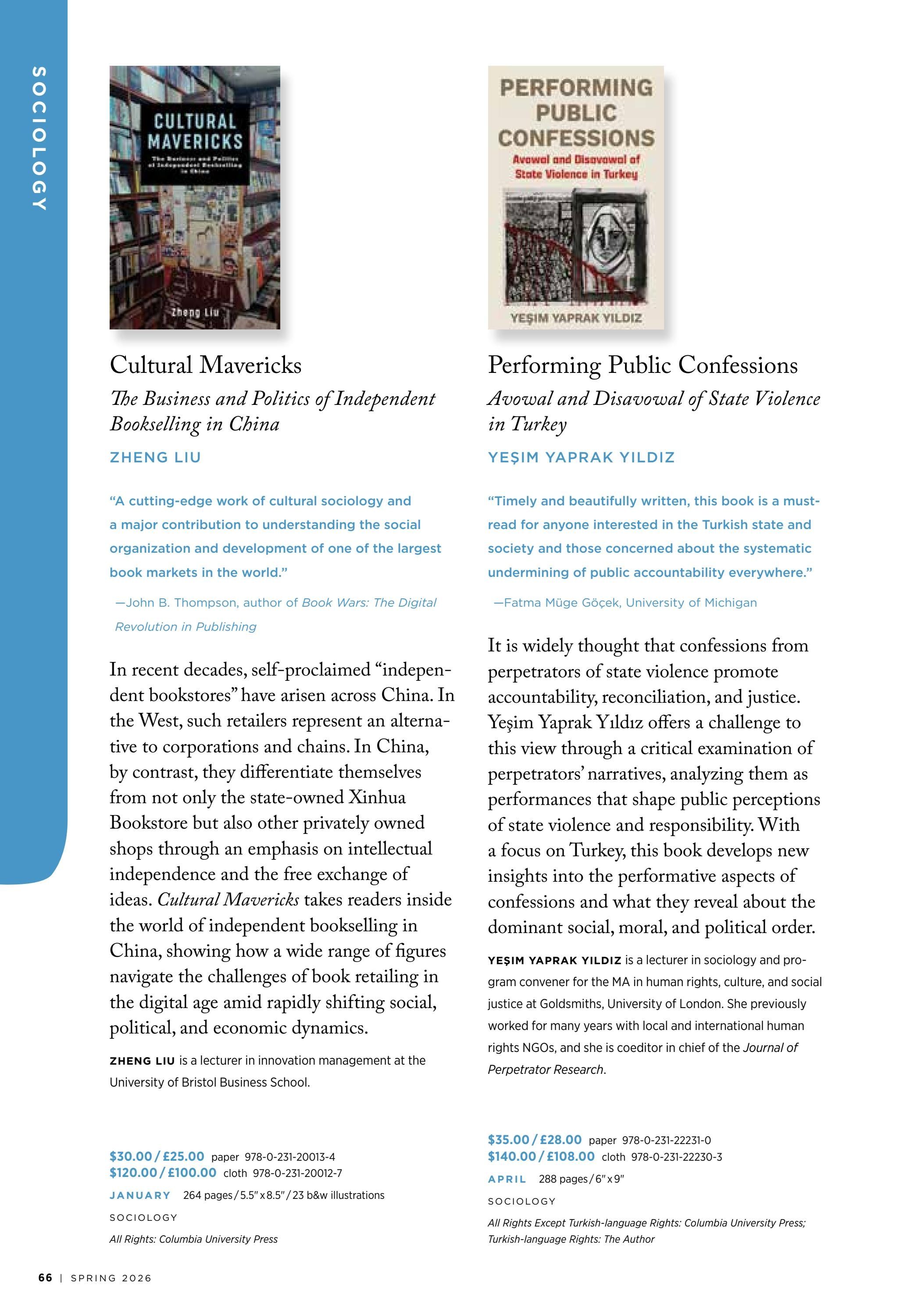 Columbia University Press Spring Catalog Weekly Ad January 1 - December 31, 2026