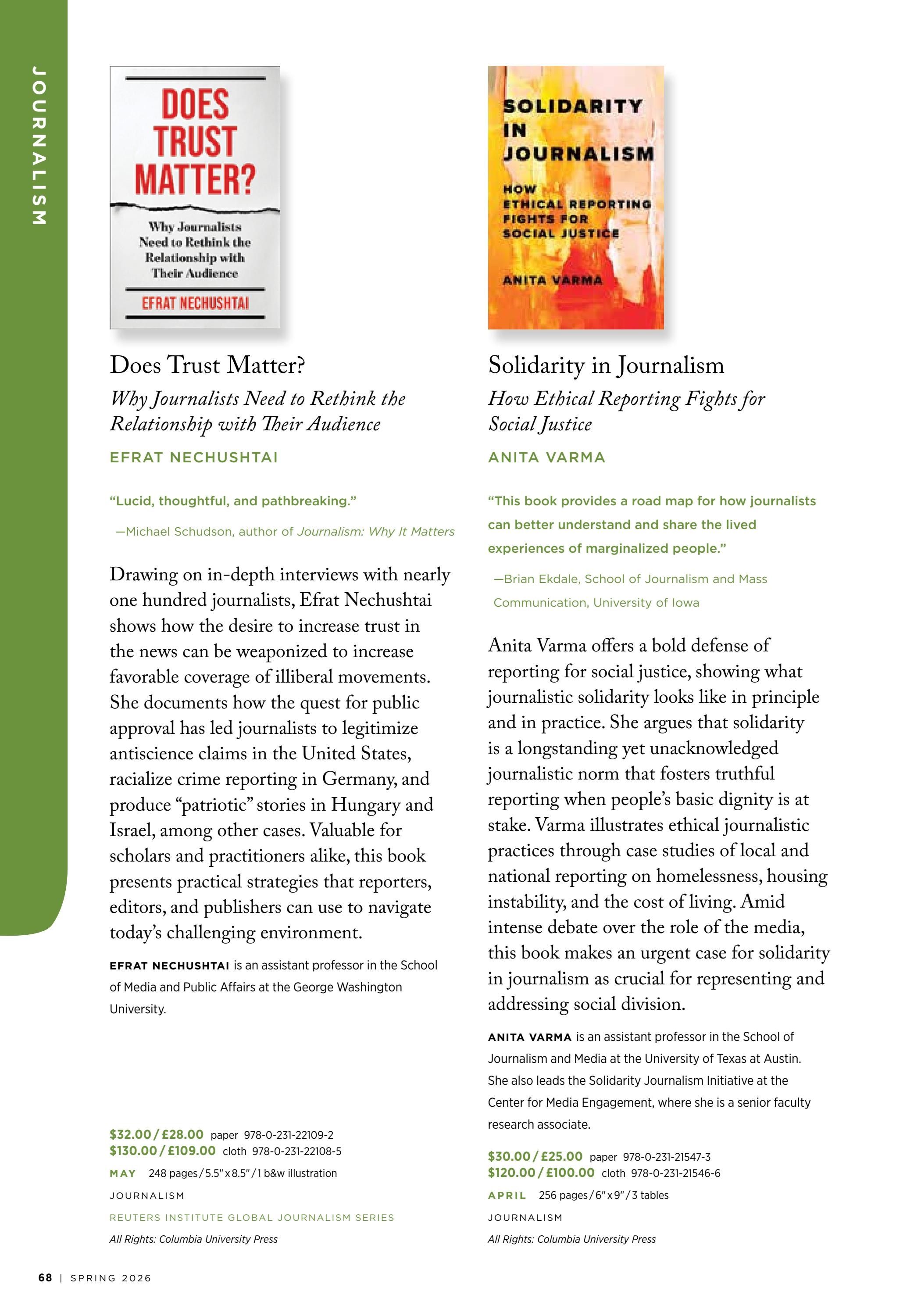 Columbia University Press Spring Catalog Weekly Ad January 1 - December 31, 2026