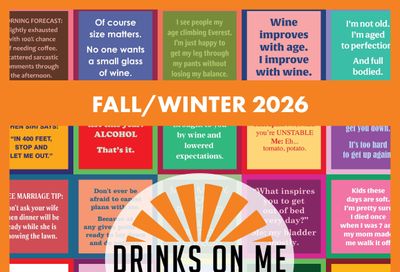 Drinks on Me Fall & Winter 2026 Catalog Weekly Ad January 1 - December 31, 2026