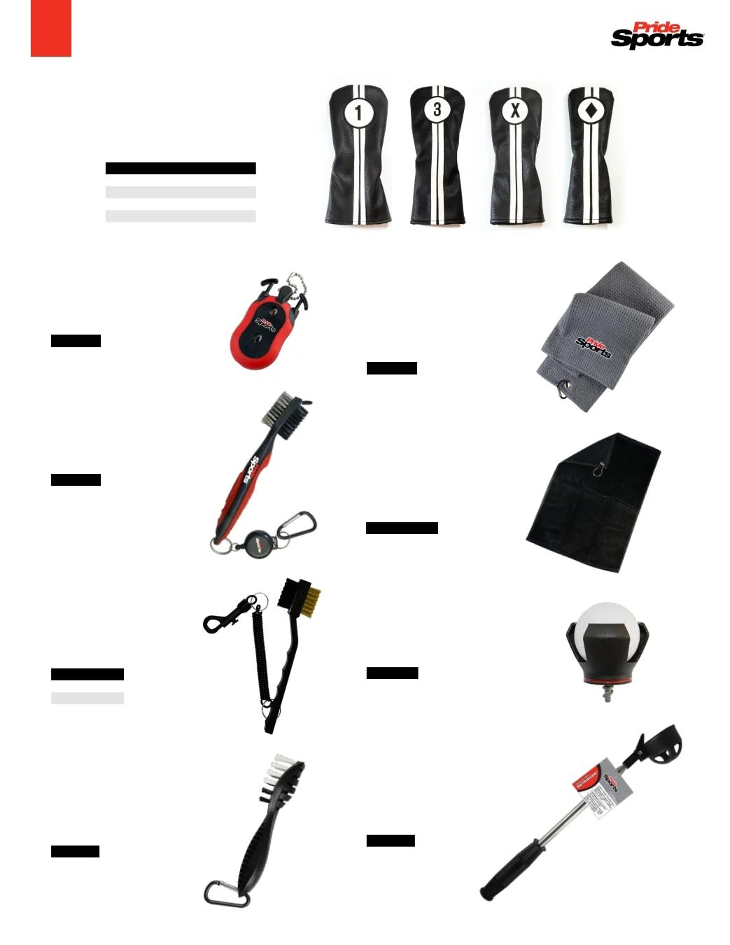 Pride Sports Golf Accessories Catalog Weekly Ad January 1 - December 31, 2026