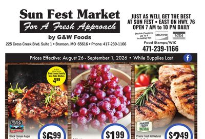 G&W Foods (AR, KS, MO, OK) Weekly Ad August 26 - September 8, 2026