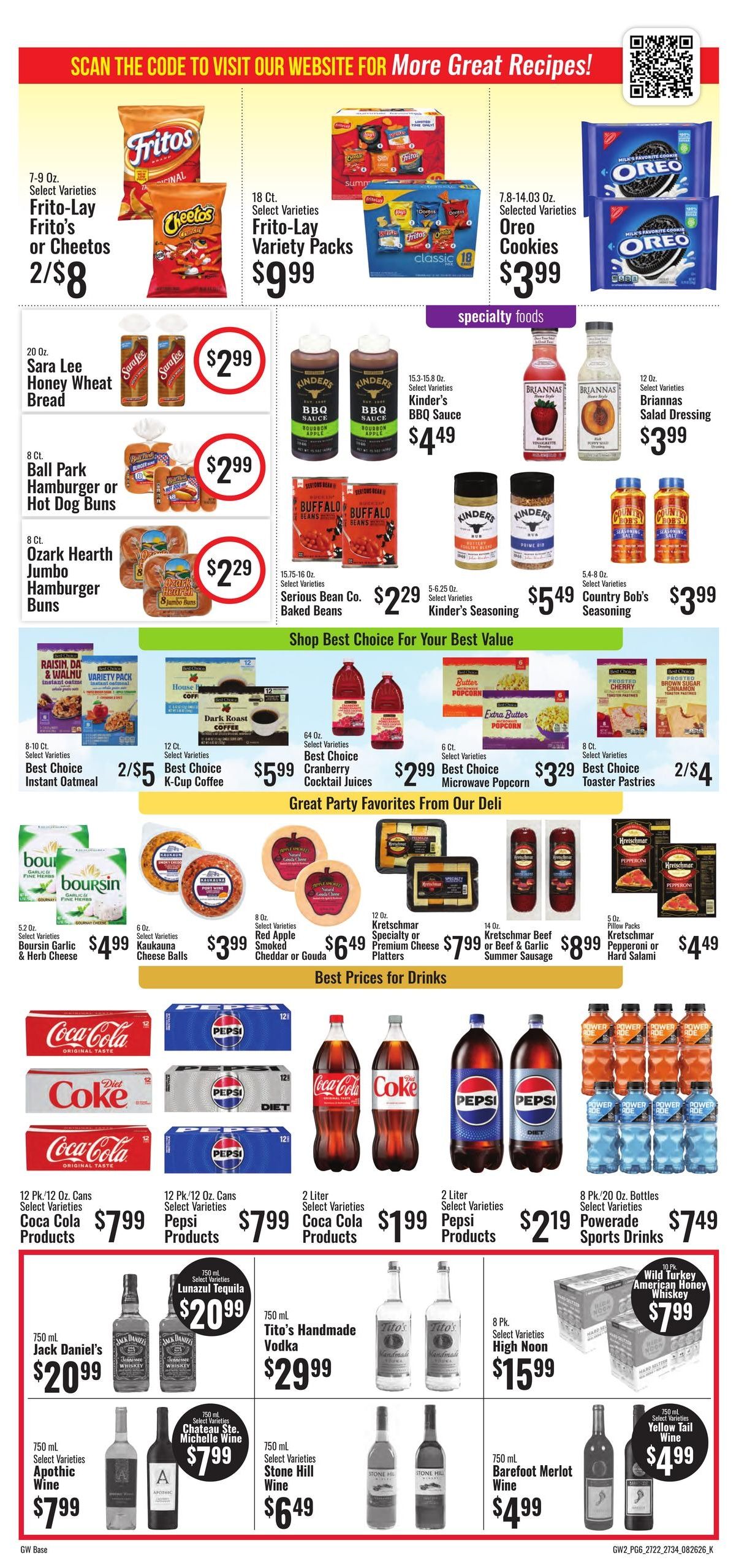 G&W Foods (AR, KS, MO, OK) Weekly Ad August 26 - September 8, 2026