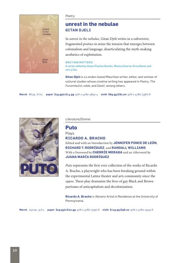 Duke University Press Spring 2026 Catalog Weekly Ad December 31, 2025 - December 31, 2026