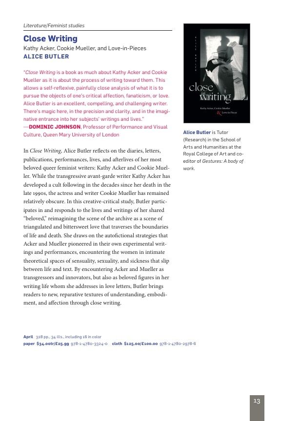 Duke University Press Spring 2026 Catalog Weekly Ad December 31, 2025 - December 31, 2026